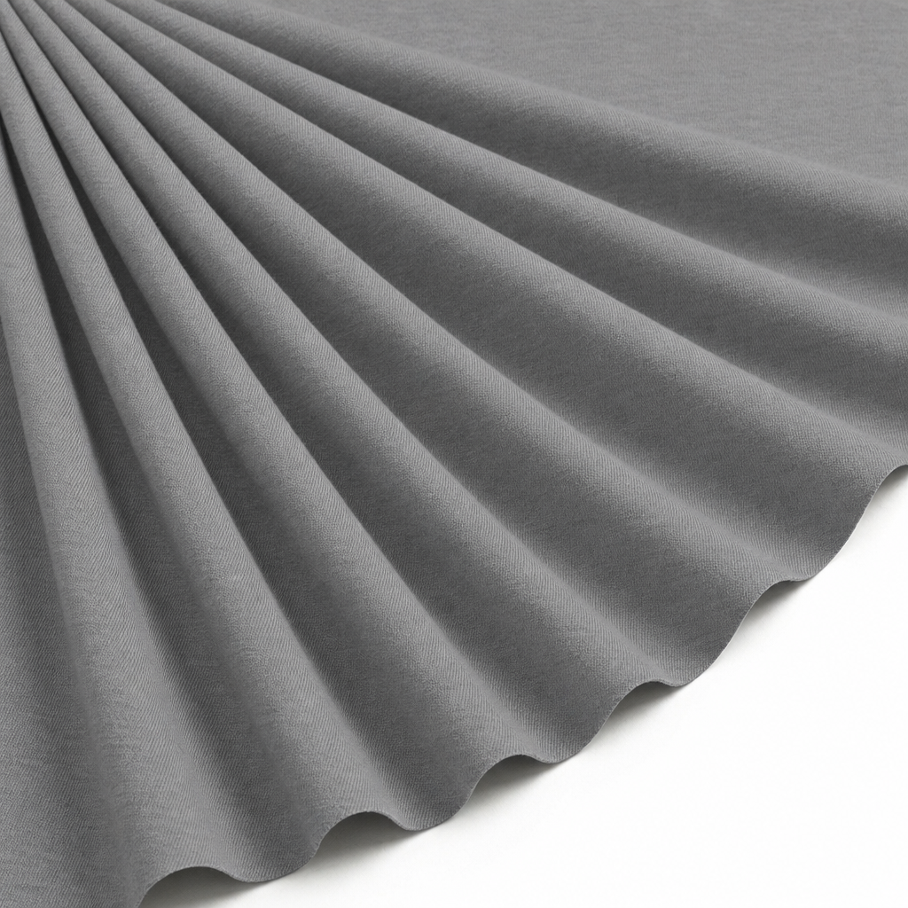 Tissu Voile de Coton Uni Gris foncé