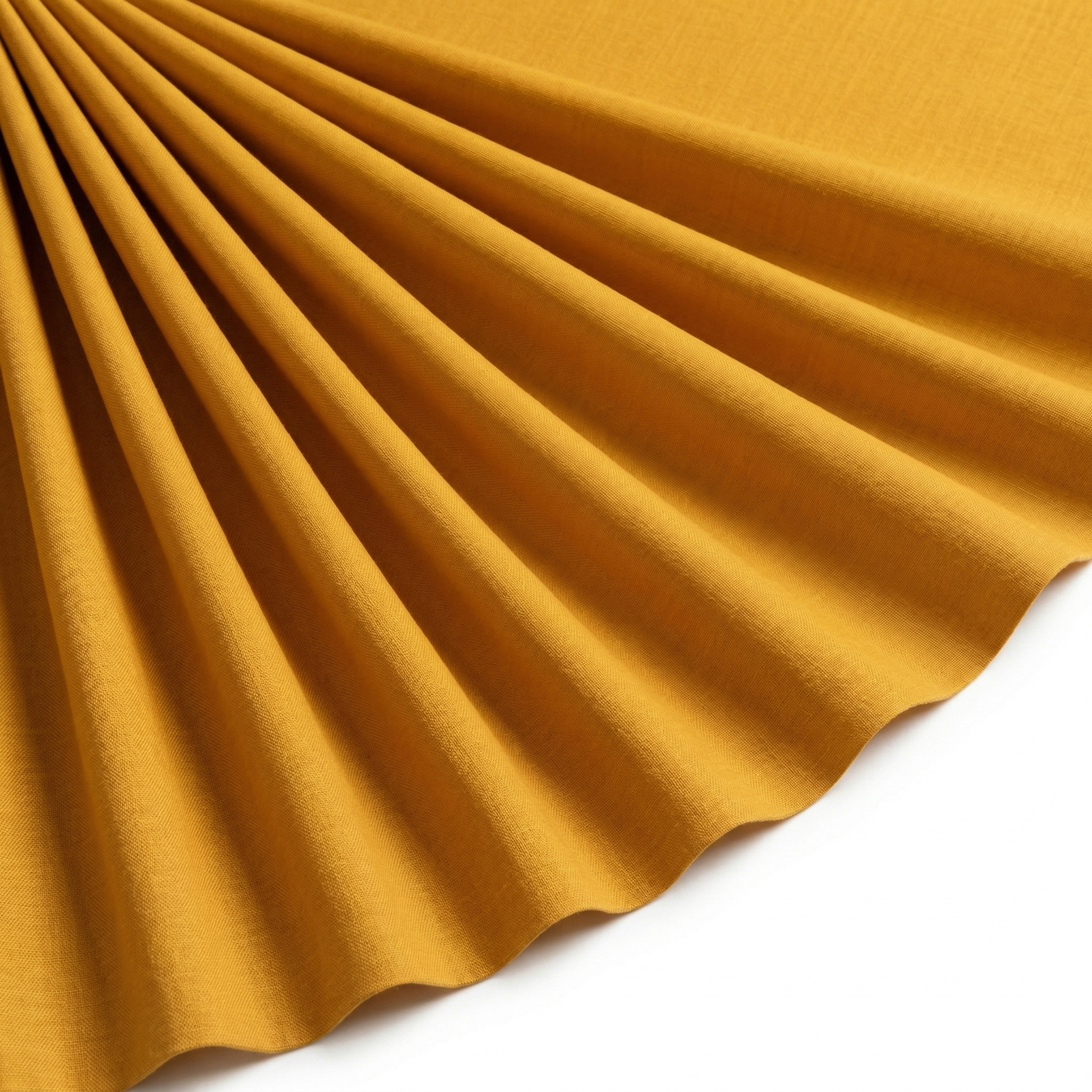 Tissu Voile de Coton Uni Jaune Safran