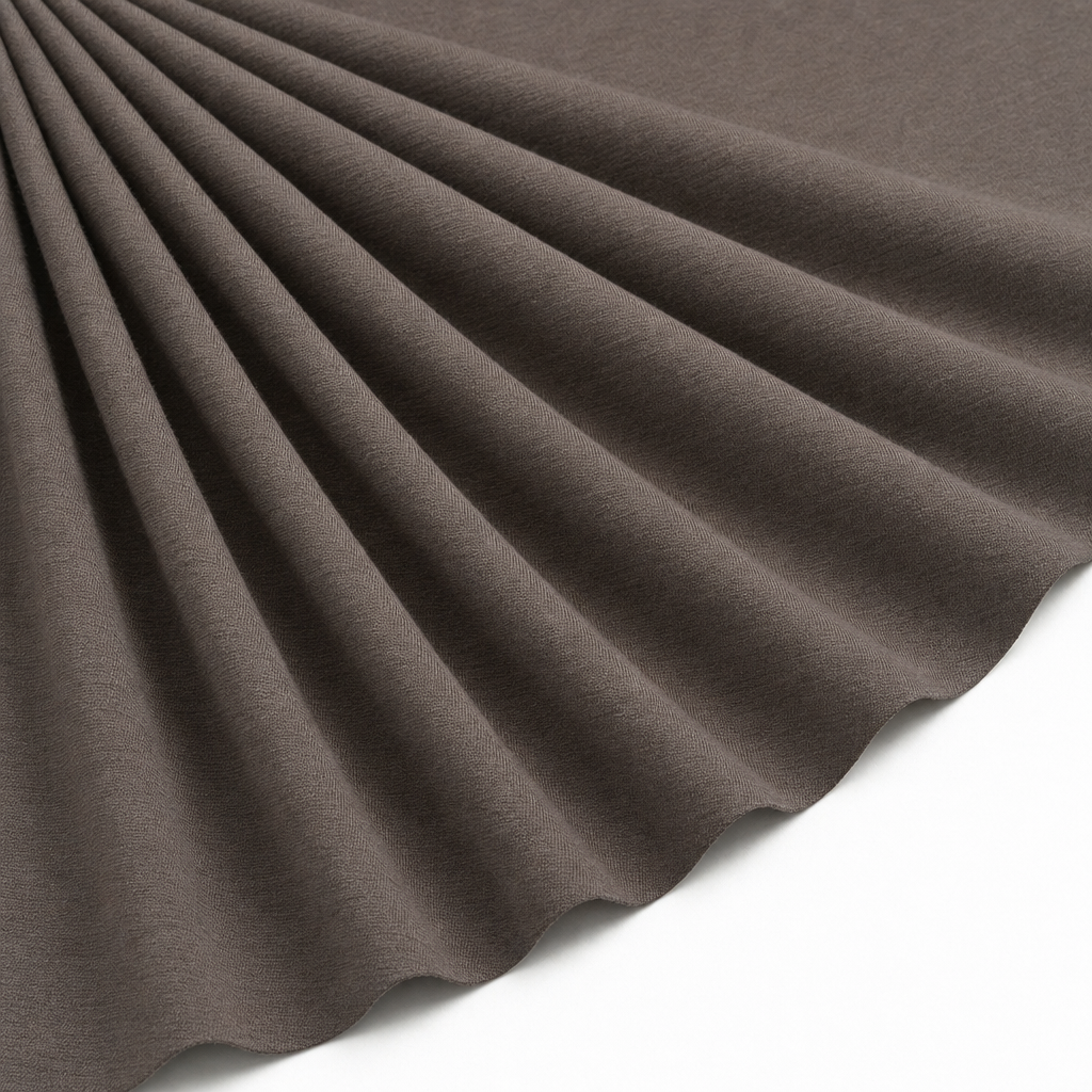 Tissu Voile de Coton Uni Marron