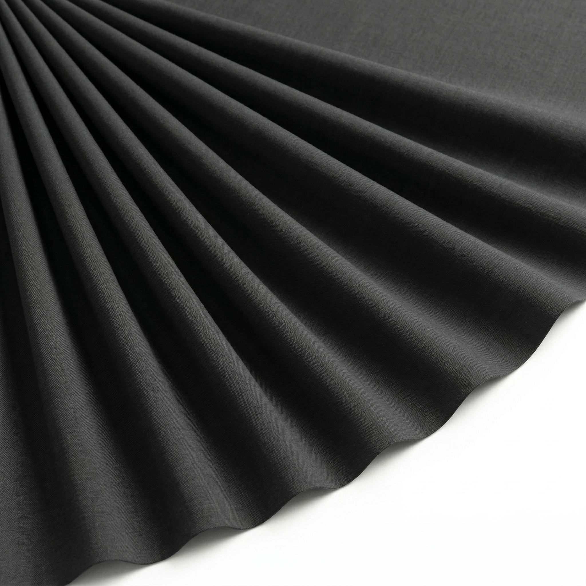 Tissu Voile de Coton Uni Noir