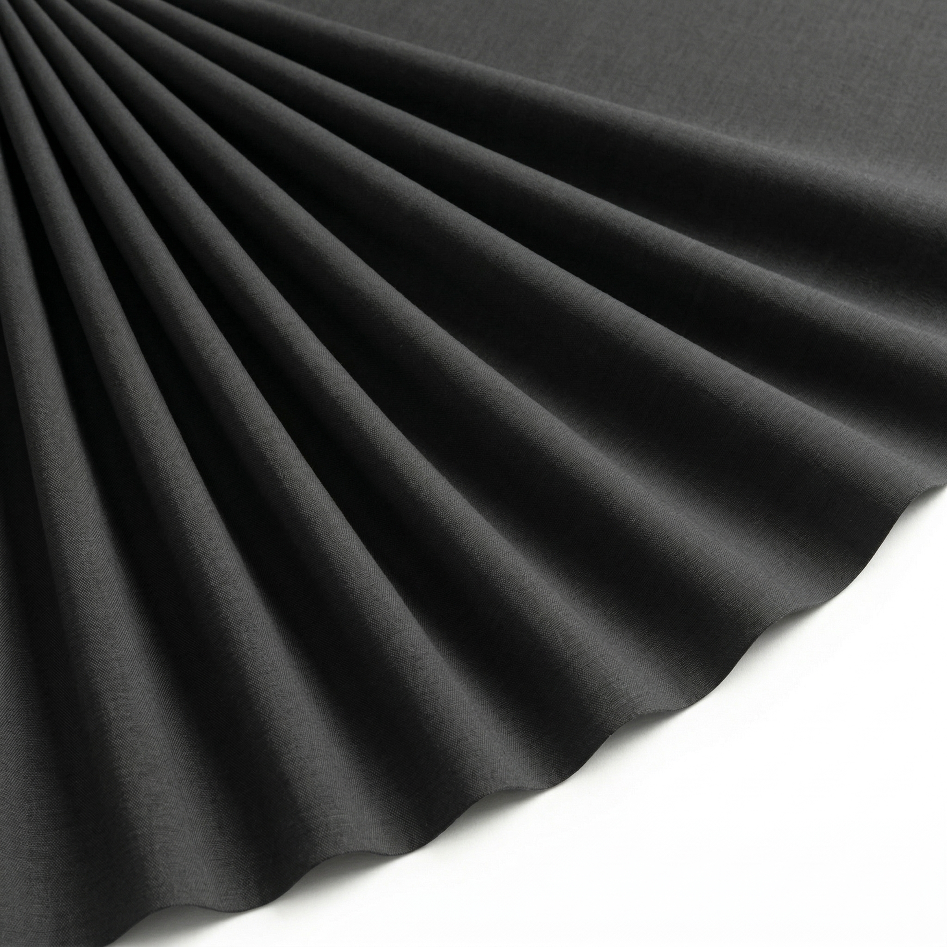 Tissu Voile de Coton Uni Noir