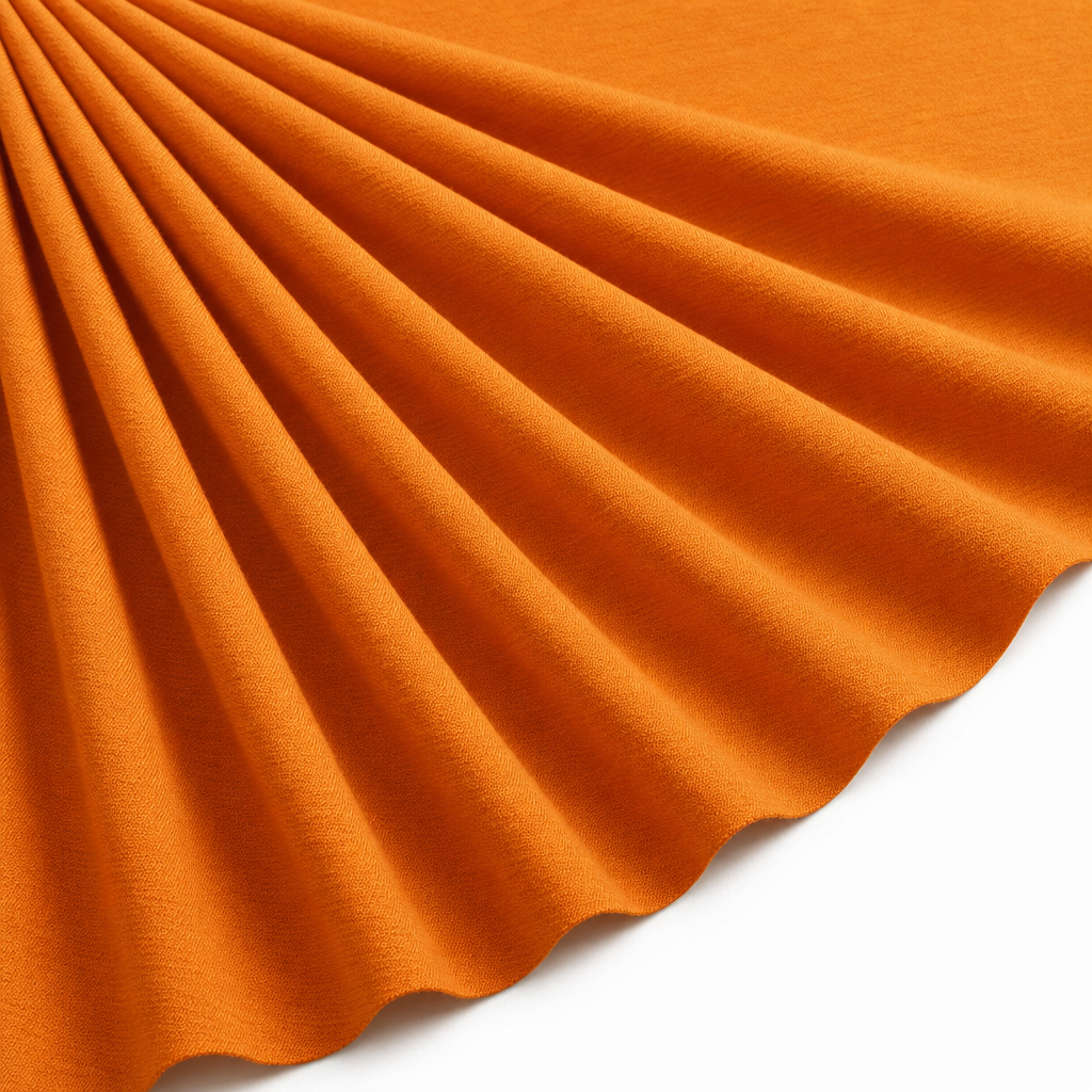 Tissu Voile de Coton Uni Orange