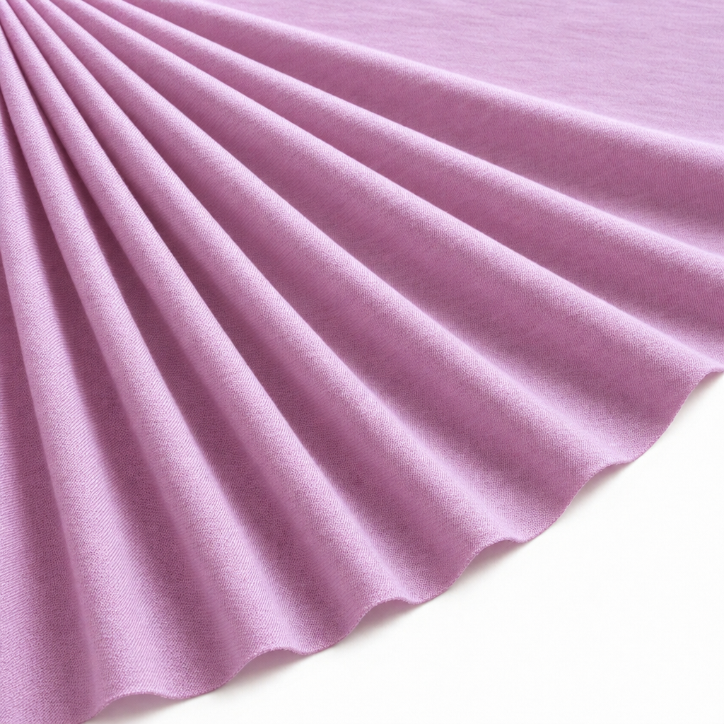 Tissu Voile de Coton Uni Rose