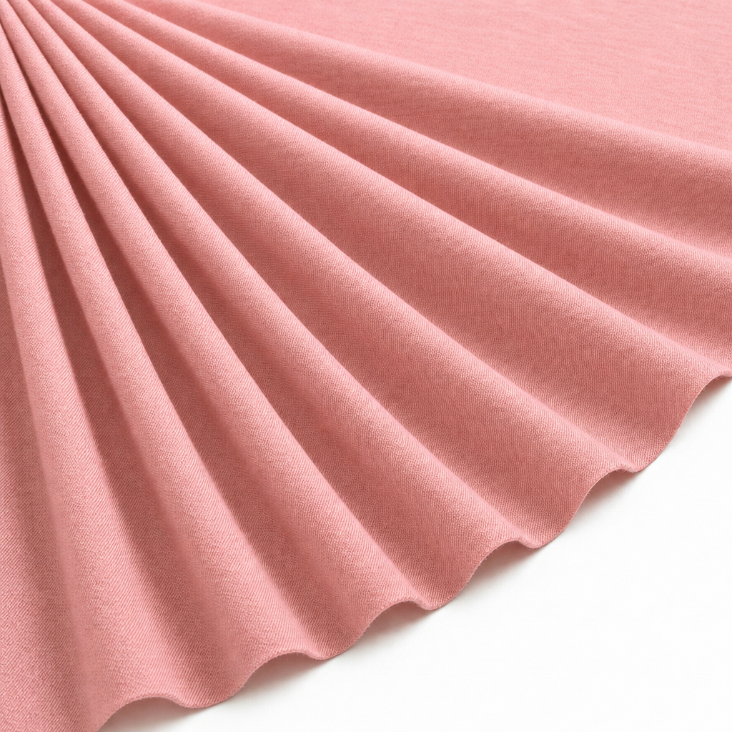 Tissu Voile de Coton Uni Saumon