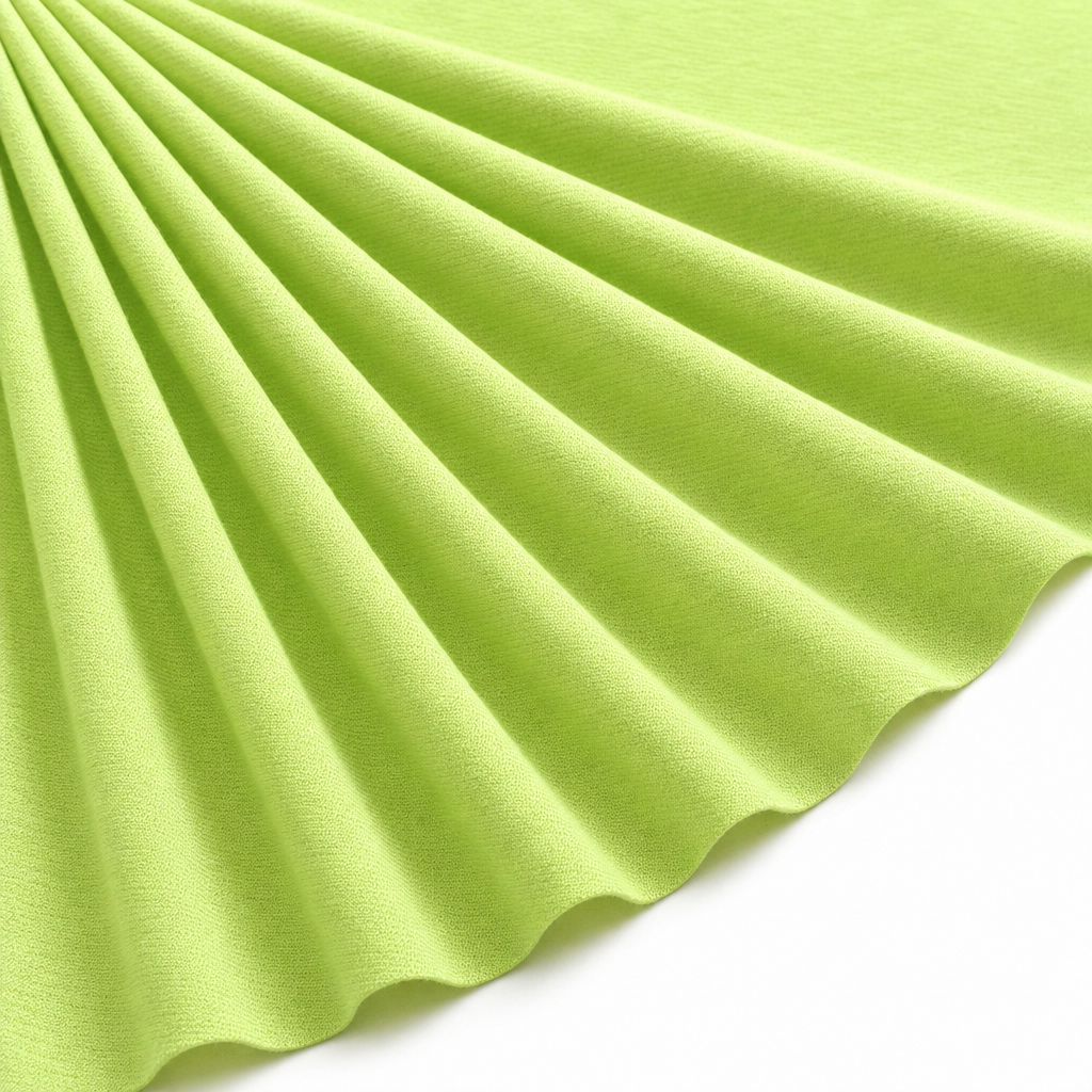 Tissu Voile de Coton Uni Vert Anis