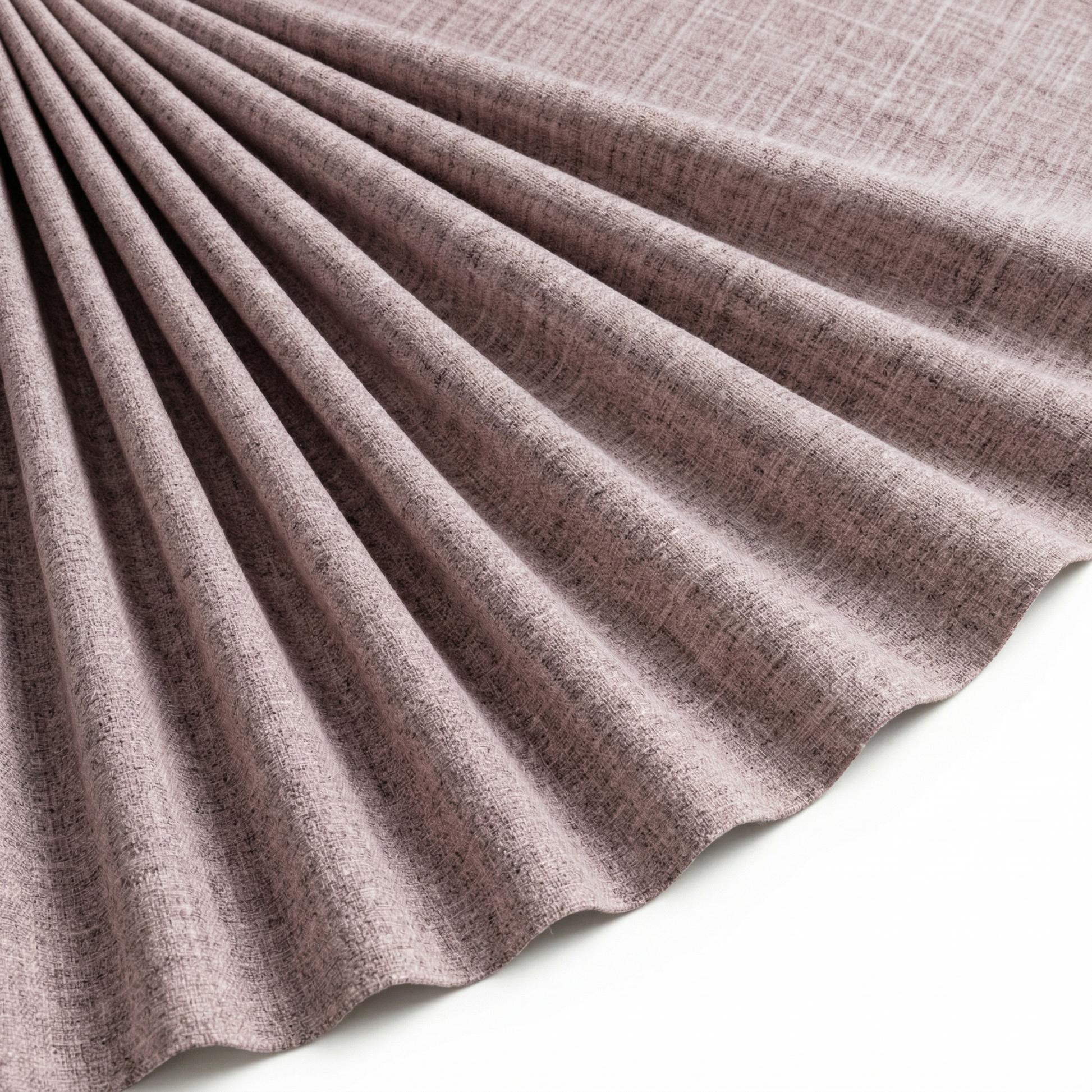 Tissu Voile de Lin Mélangé Chiné Beige Noisette