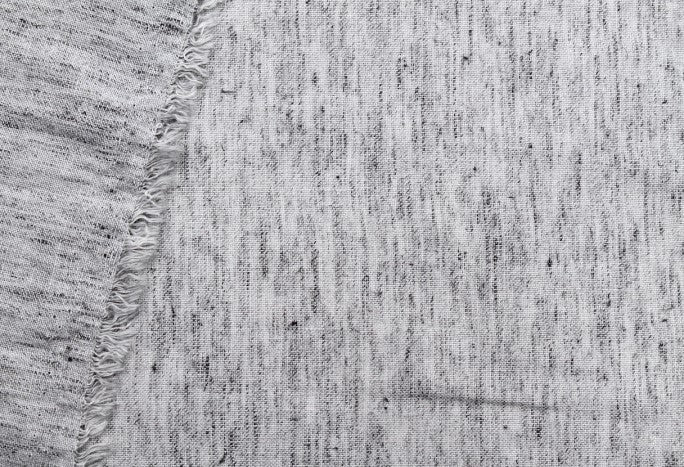 Tissu Voile de Lin Mélangé Chiné Gris