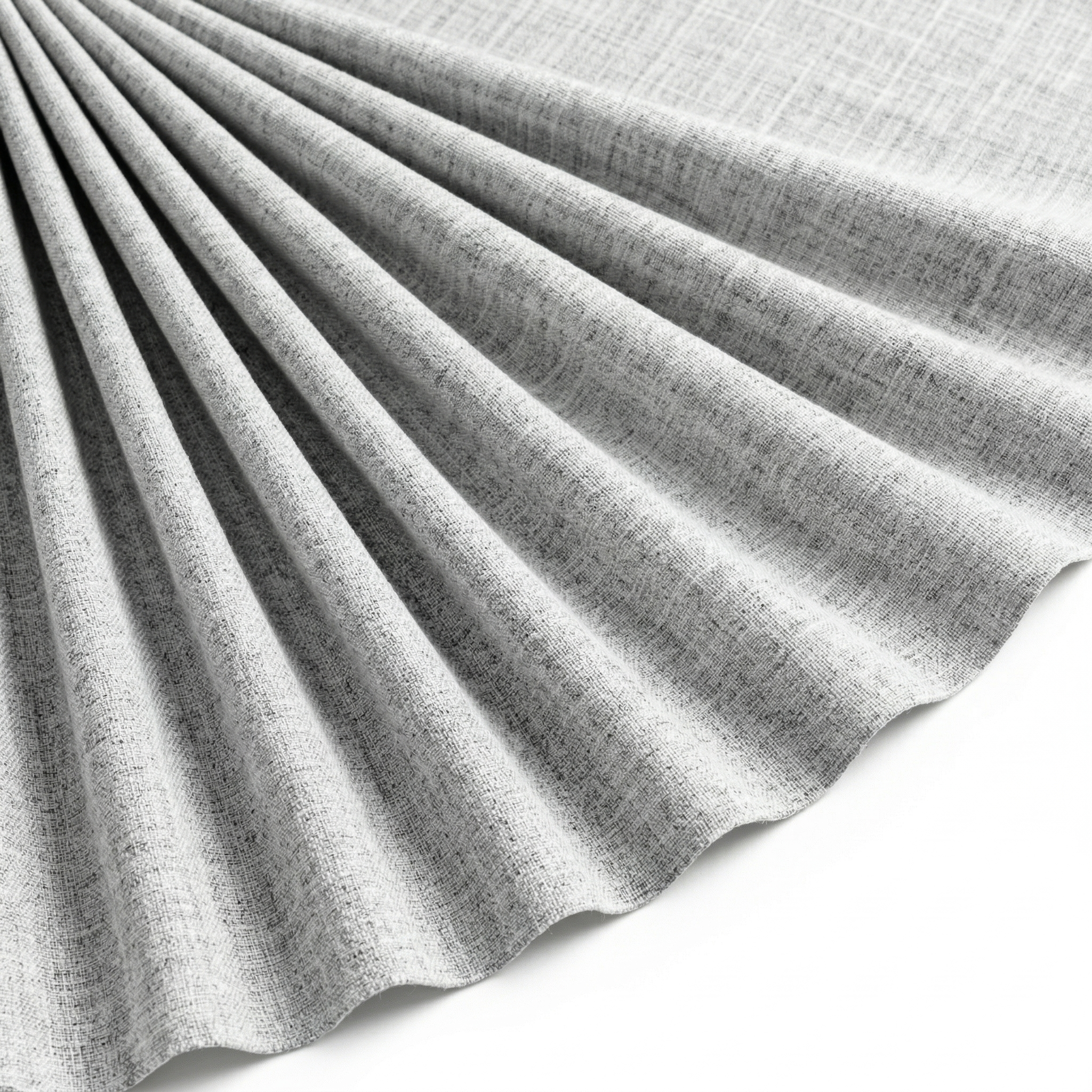 Tissu Voile de Lin Mélangé Chiné Gris