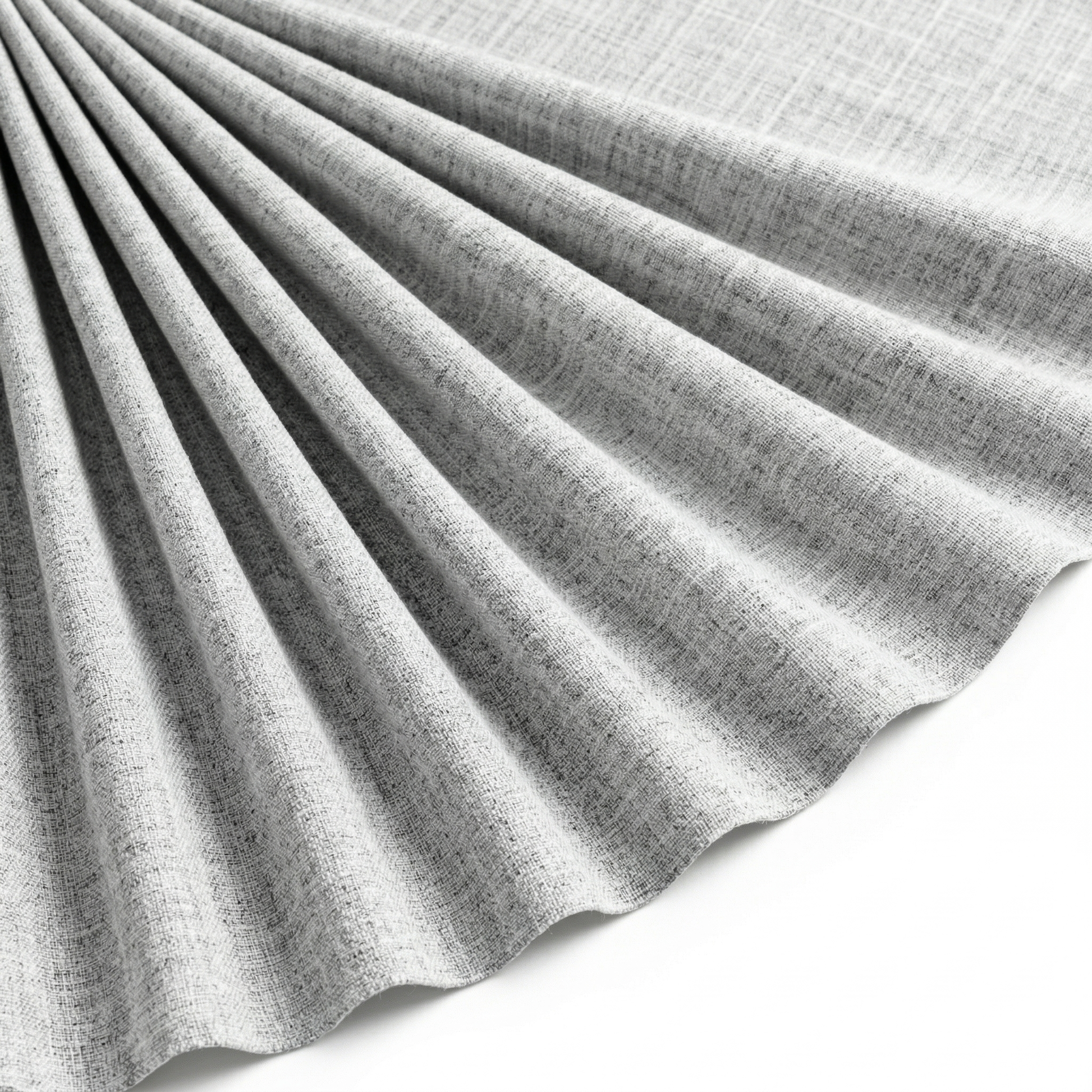 Tissu Voile de Lin Mélangé Chiné Gris