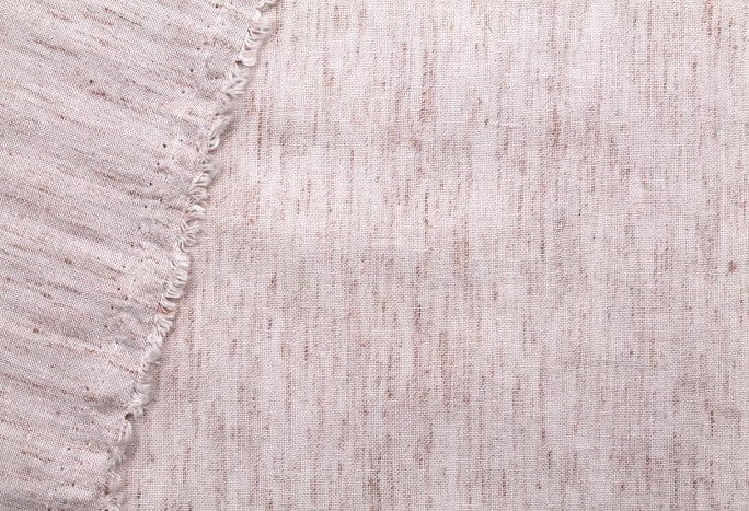 Tissu Voile de Lin Mélangé Chiné Rose