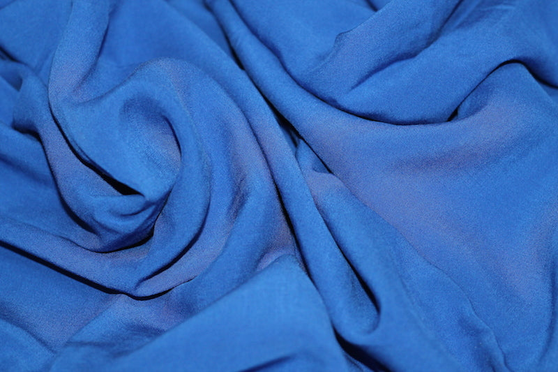 Tissu Voile de Viscose Unie Bleu Roi
