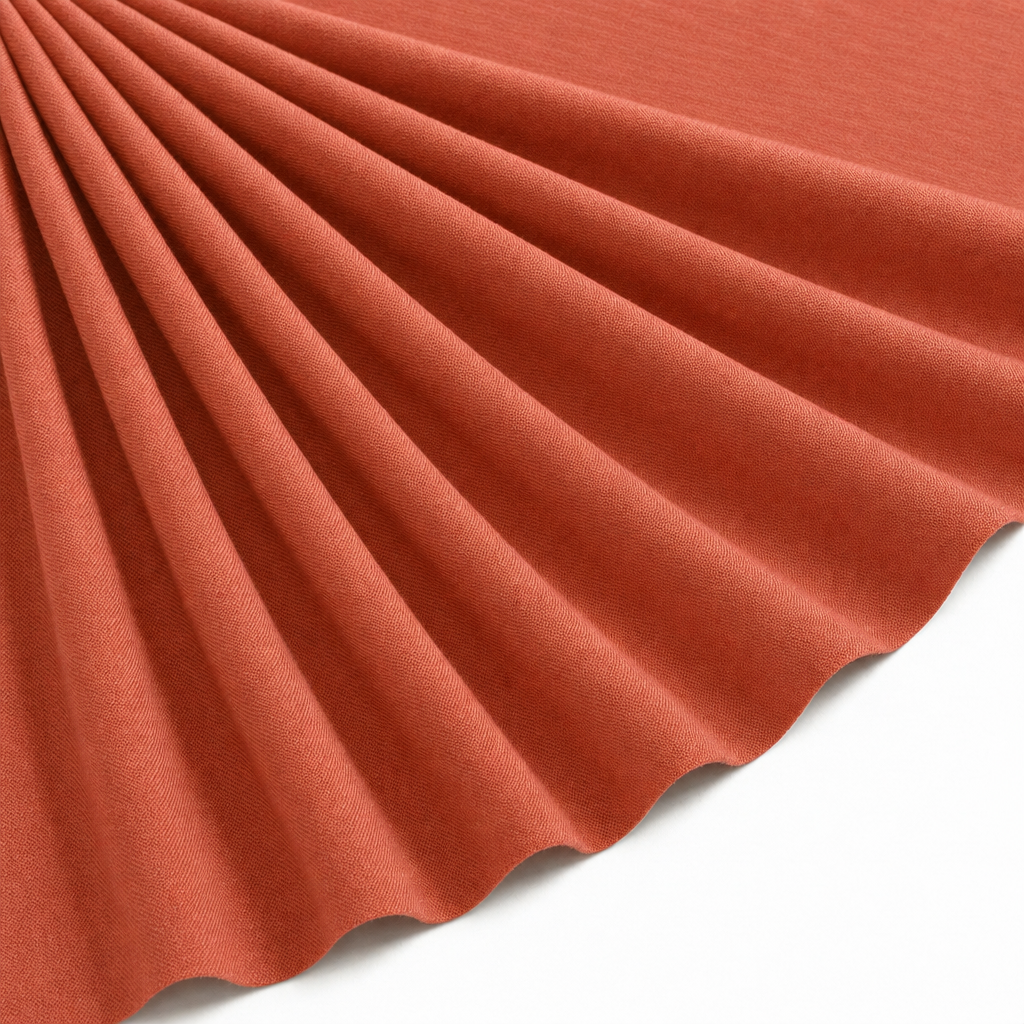 Tissu Voile de Viscose Unie Corail