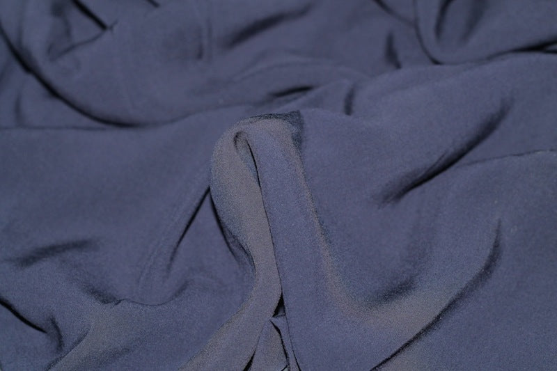 Tissu Voile de Viscose Unie Marine