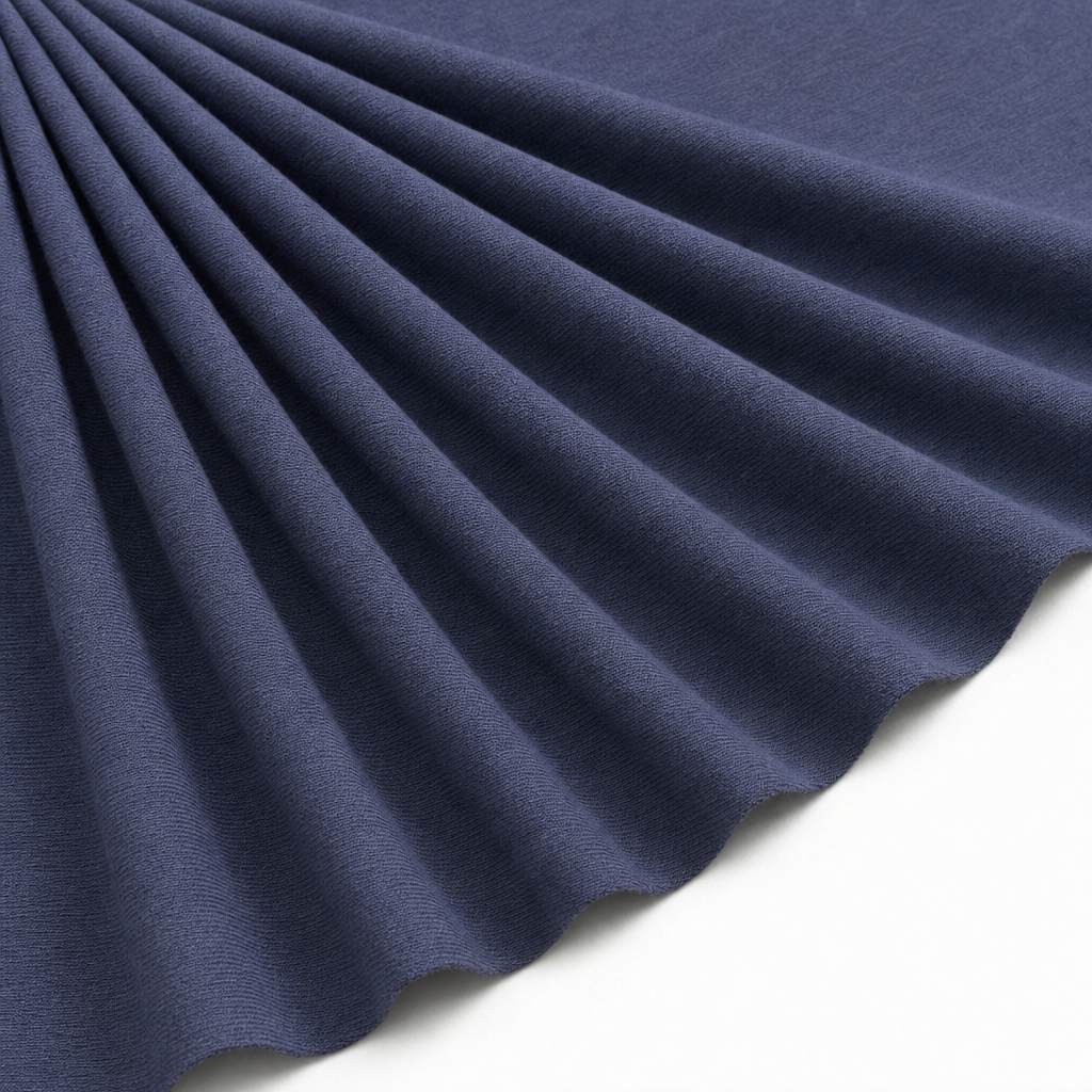 Tissu Voile de Viscose Unie Marine