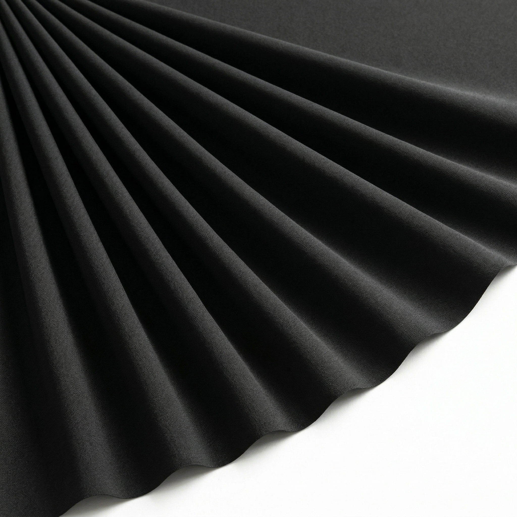 Tissu Voile de Viscose Unie Noir