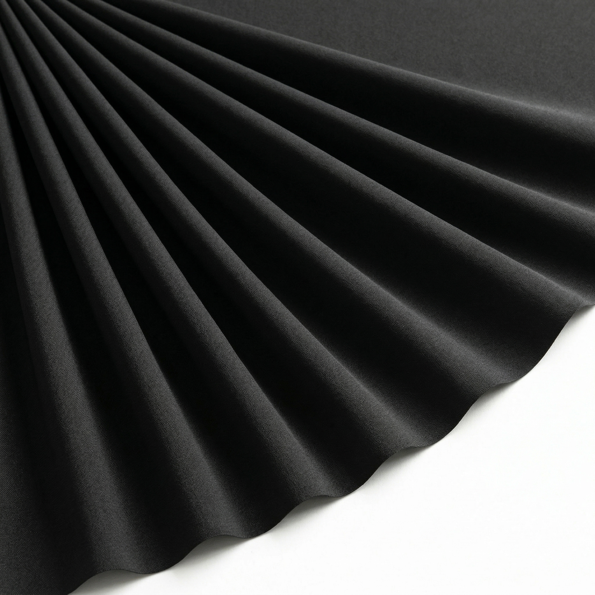 Tissu Voile de Viscose Unie Noir