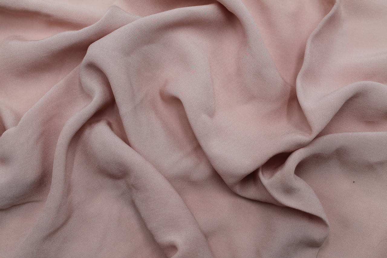 Tissu Voile de Viscose Unie Rose poudré