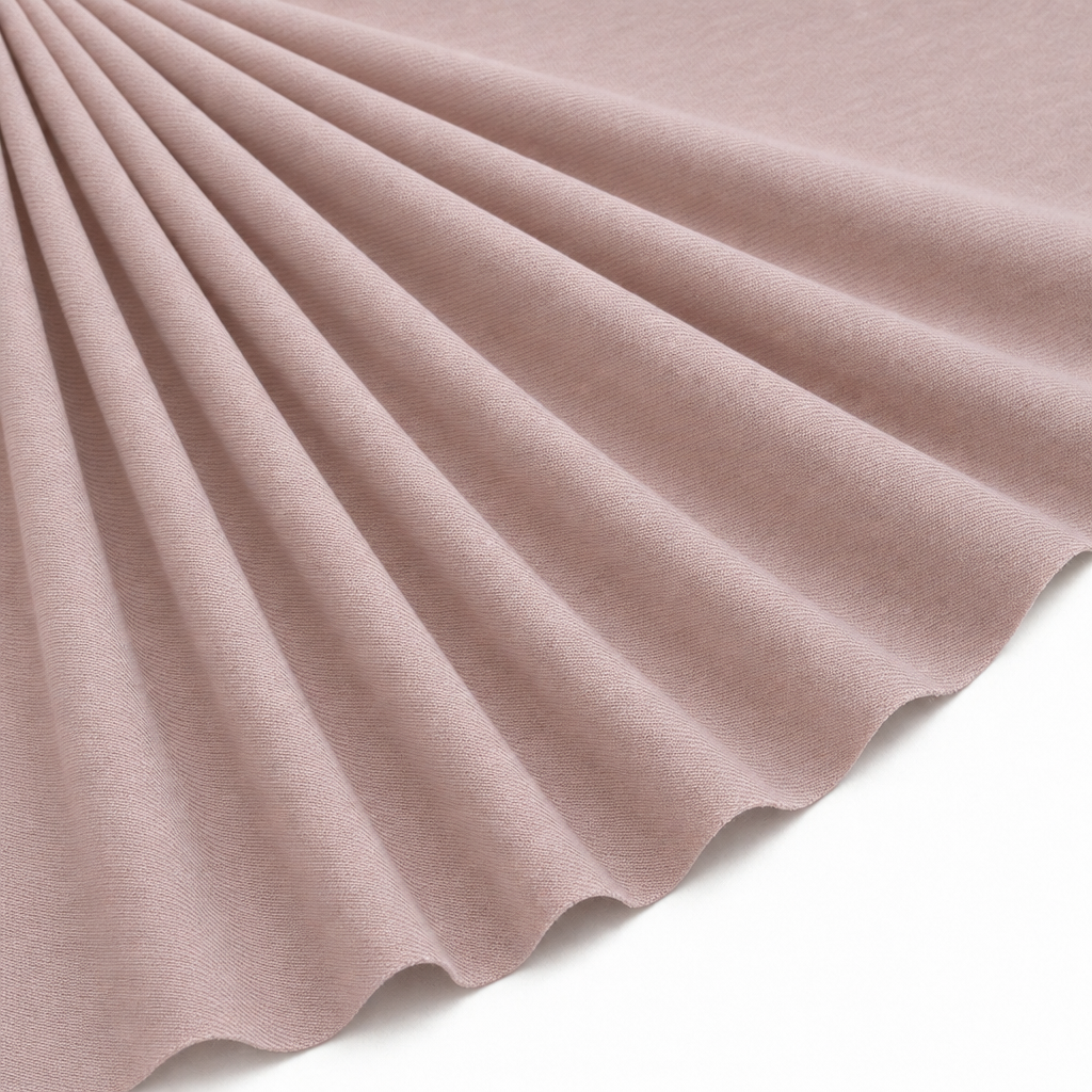 Tissu Voile de Viscose Unie Rose poudré