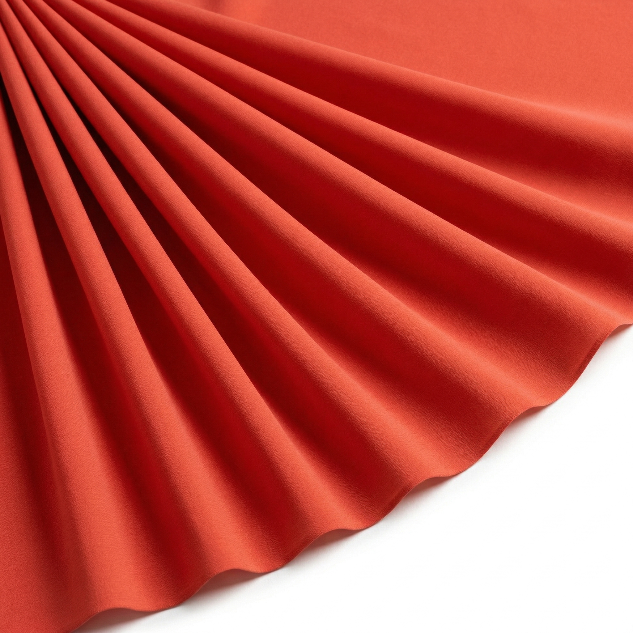 Tissu Voile de Viscose Unie Rouge