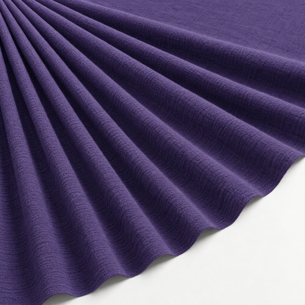 Tissu Double Gaze de Coton Uni Aubergine