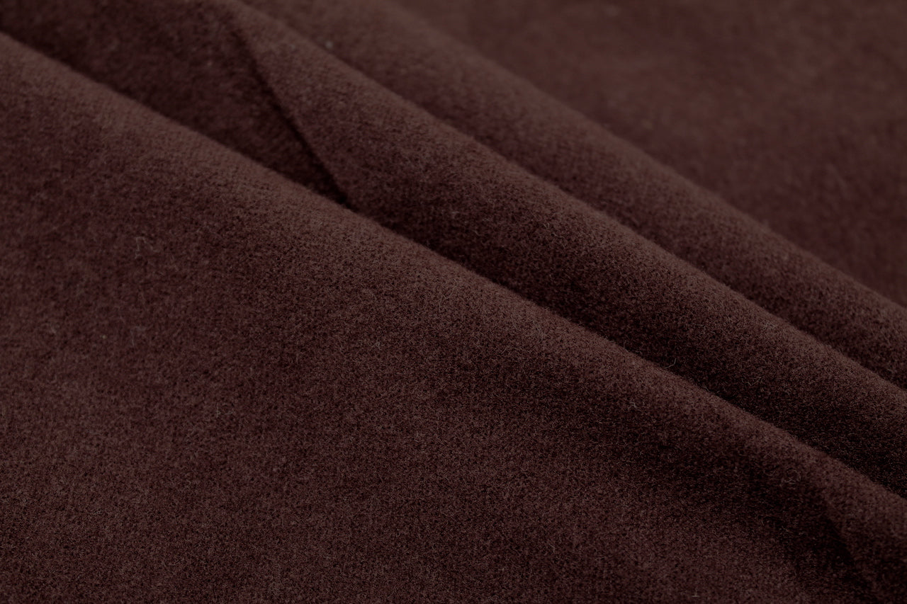 Tissu Flanelle de Coton Uni Marron Chocolat