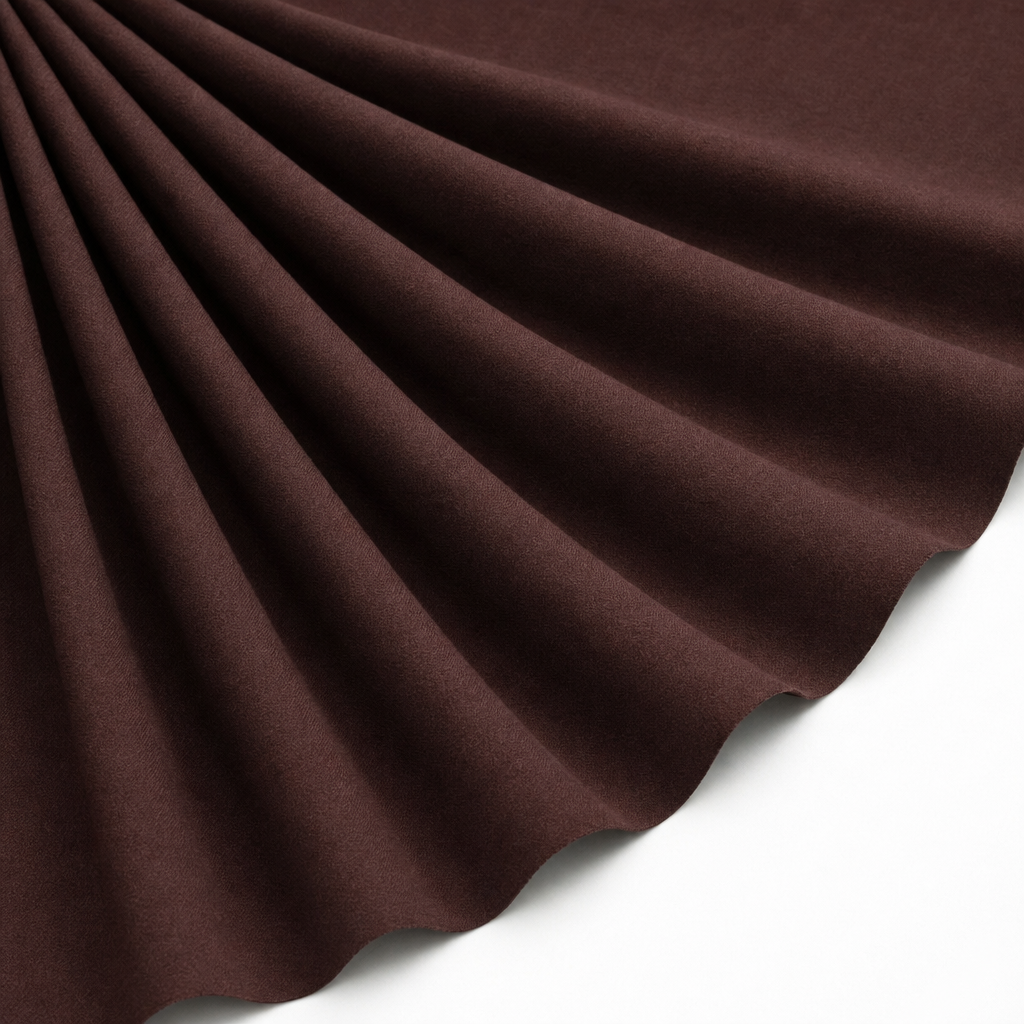 Tissu Flanelle de Coton Uni Marron Chocolat