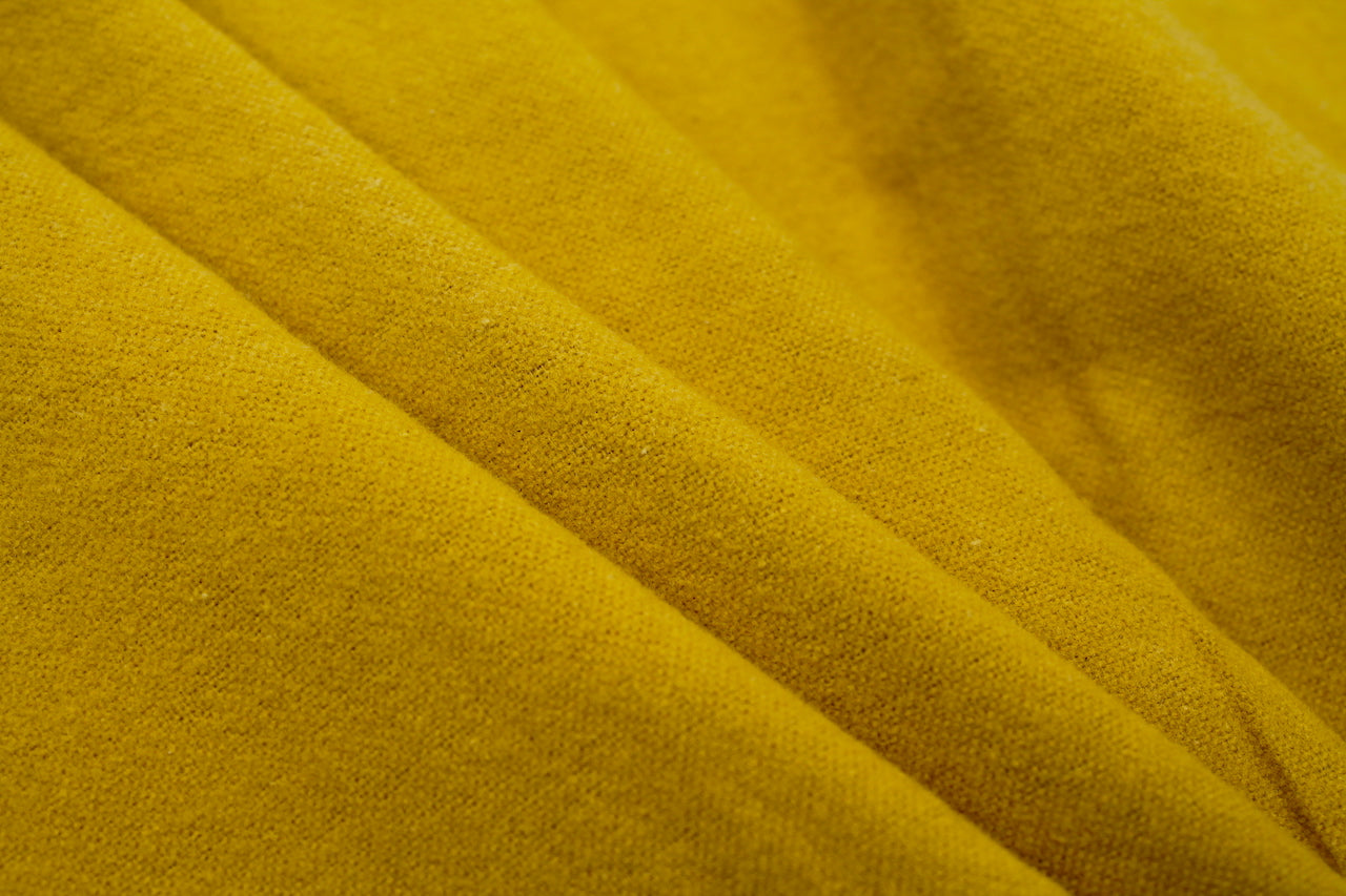 Tissu Flanelle de Coton Uni Moutarde