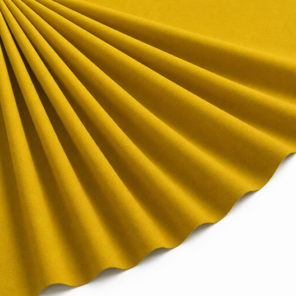 Tissu Flanelle de Coton Uni Moutarde