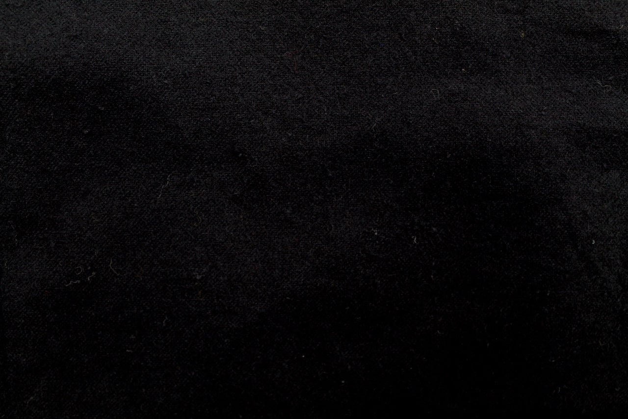 Tissu Flanelle de Coton Uni Noir