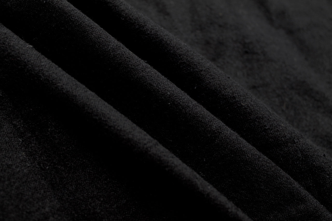 Tissu Flanelle de Coton Uni Noir