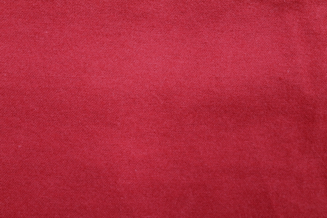 Tissu Flanelle de Coton Uni Rouge