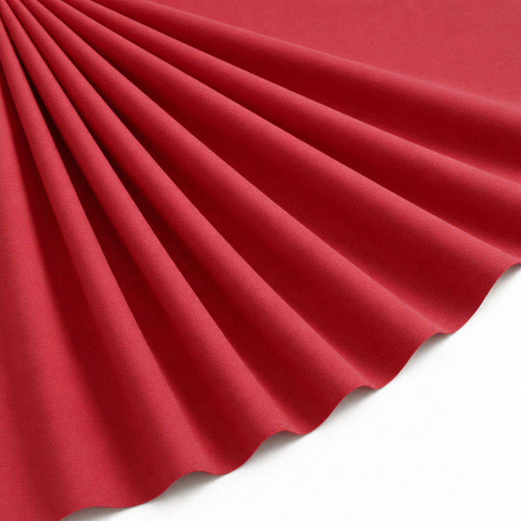 Tissu Flanelle de Coton Uni Rouge