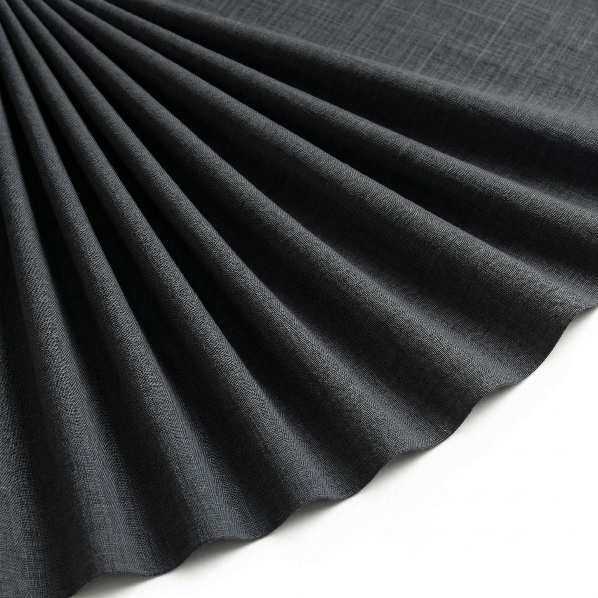Tissu Lin 100% Uni Noir