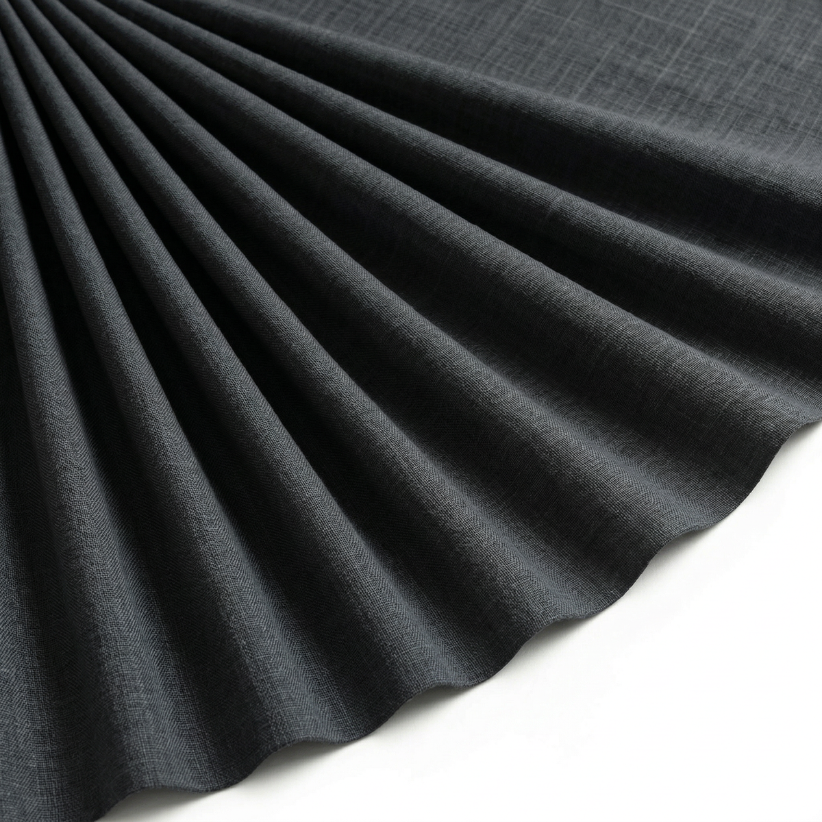Tissu Lin 100% Uni Noir