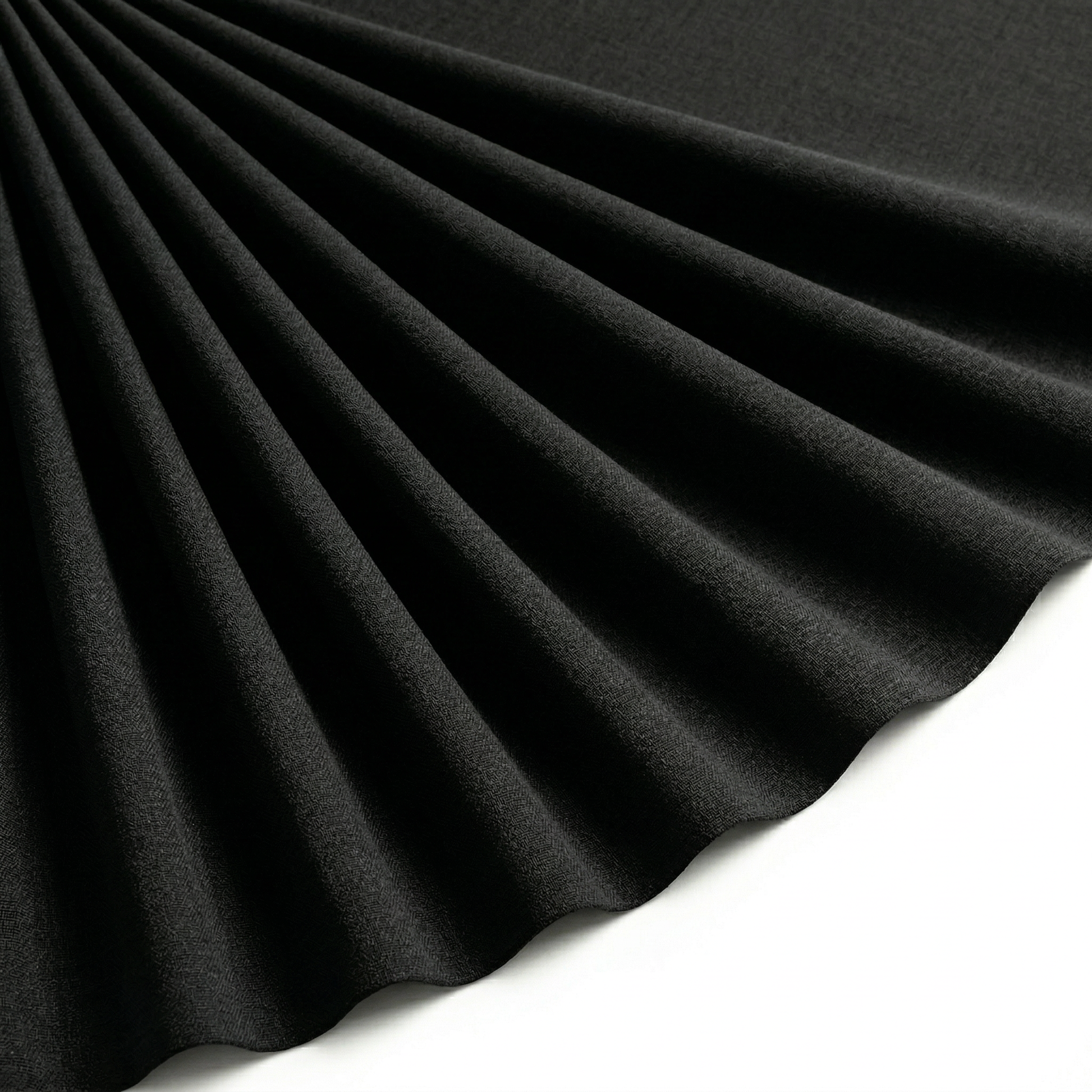 Tissu Lycra Brillant Uni Noir