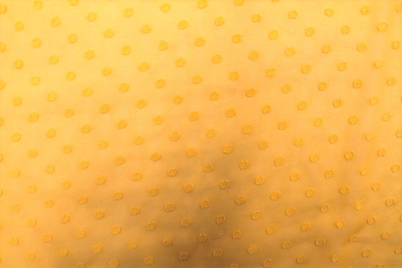 Tissu Mousseline Plumetis Uni Jaune Safran