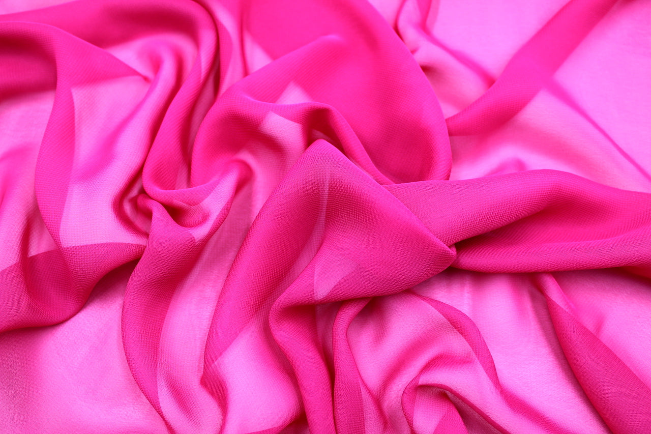 Tissu Mousseline Unie Fuchsia