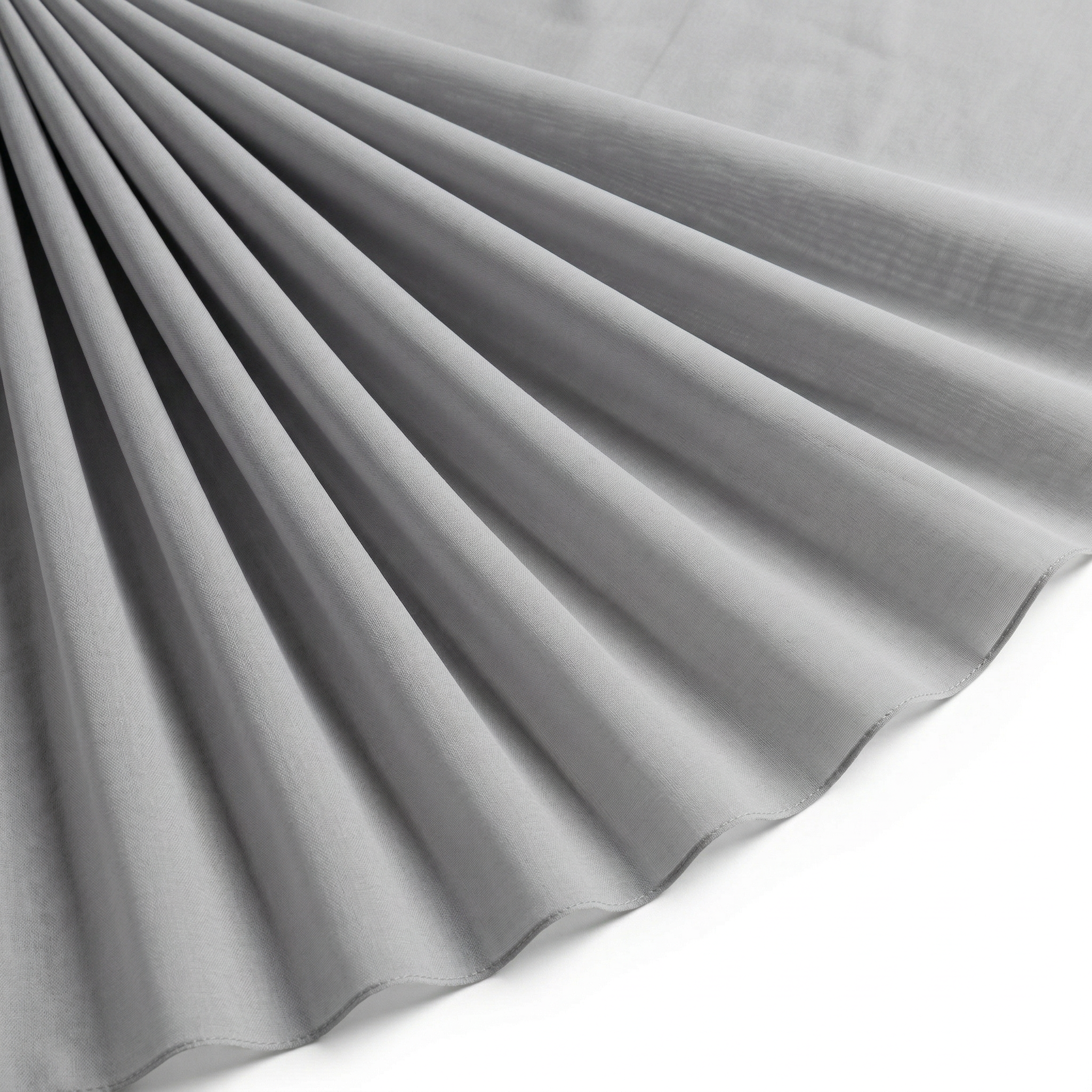Tissu Mousseline Unie Gris