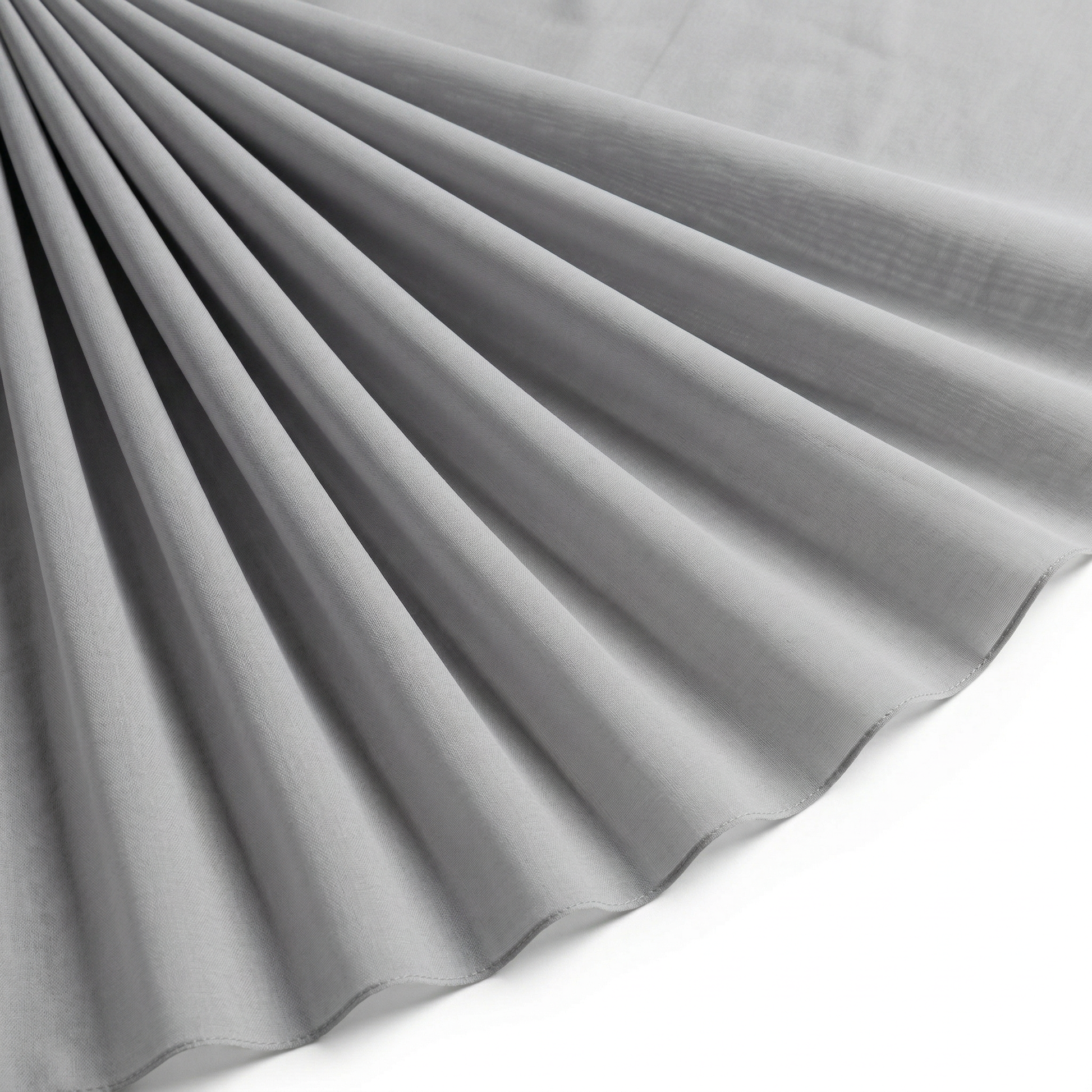 Tissu Mousseline Unie Gris