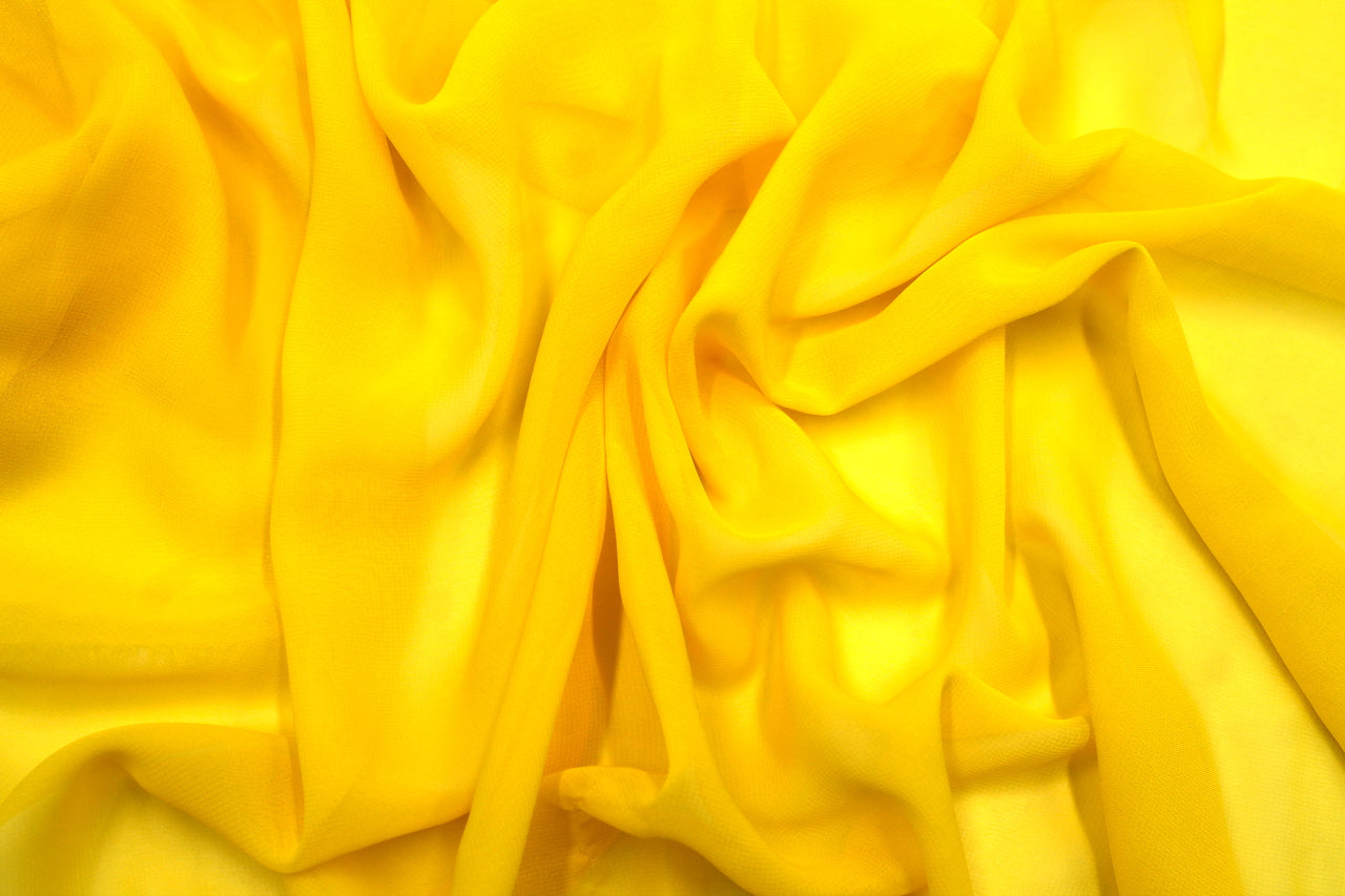 Tissu Mousseline Unie Jaune