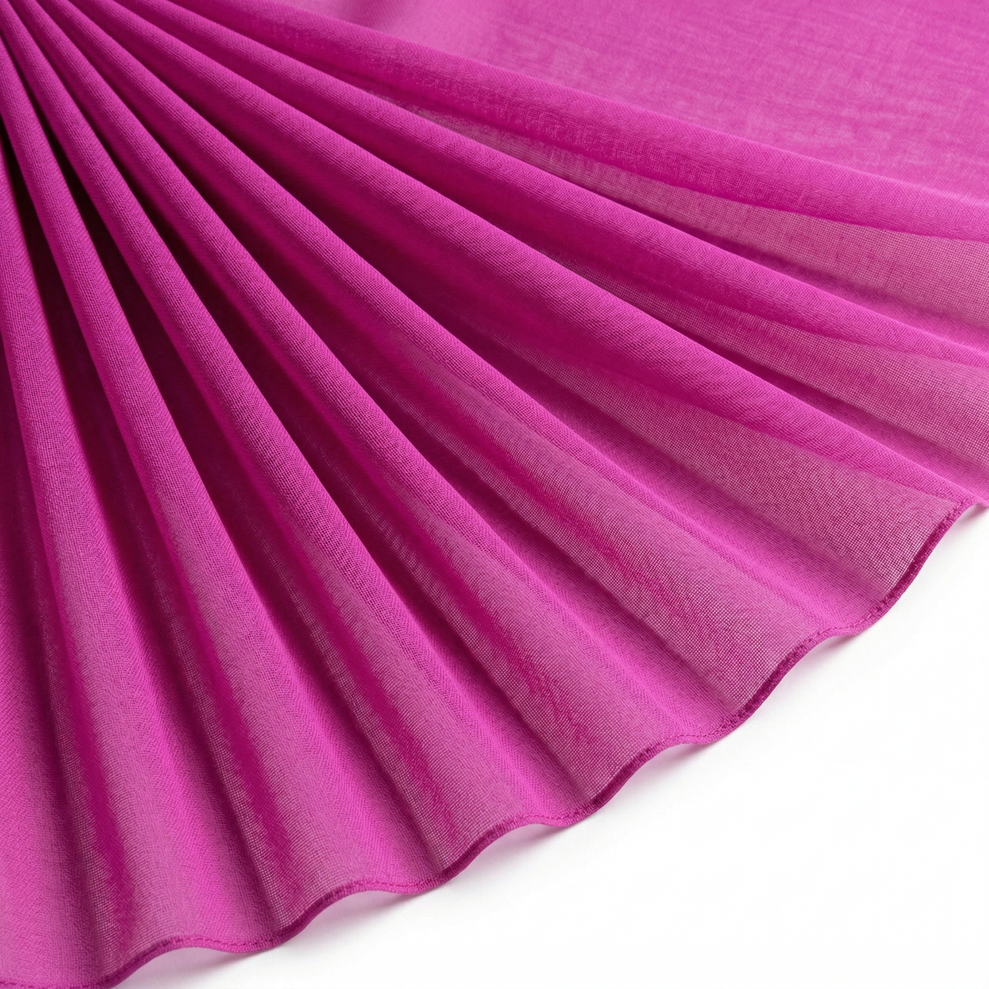 Tissu Mousseline Unie Magenta