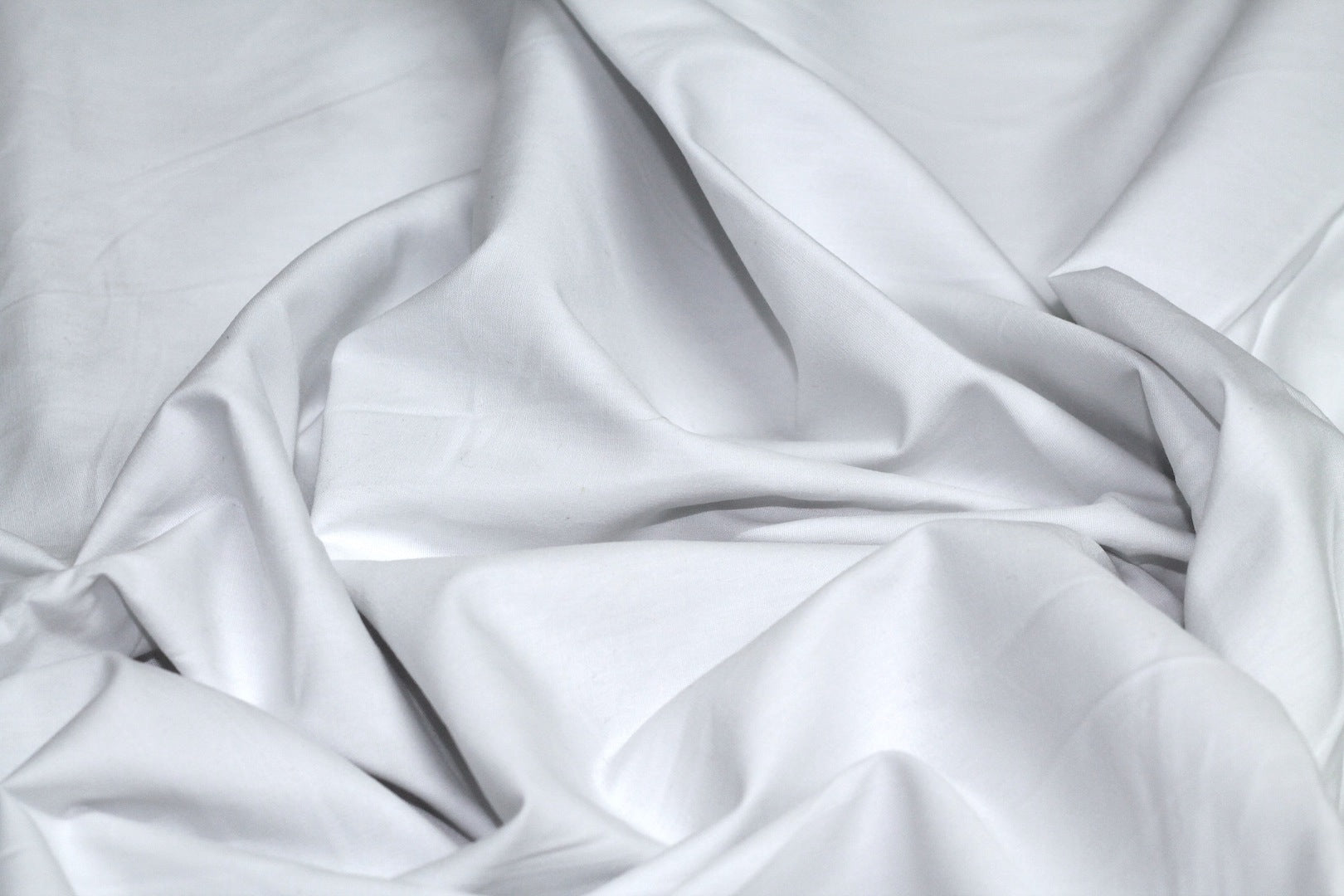 Tissu Popeline de Coton Unie Blanc