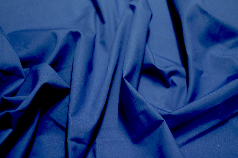 Tissu Popeline de Coton Unie Bleu Roi