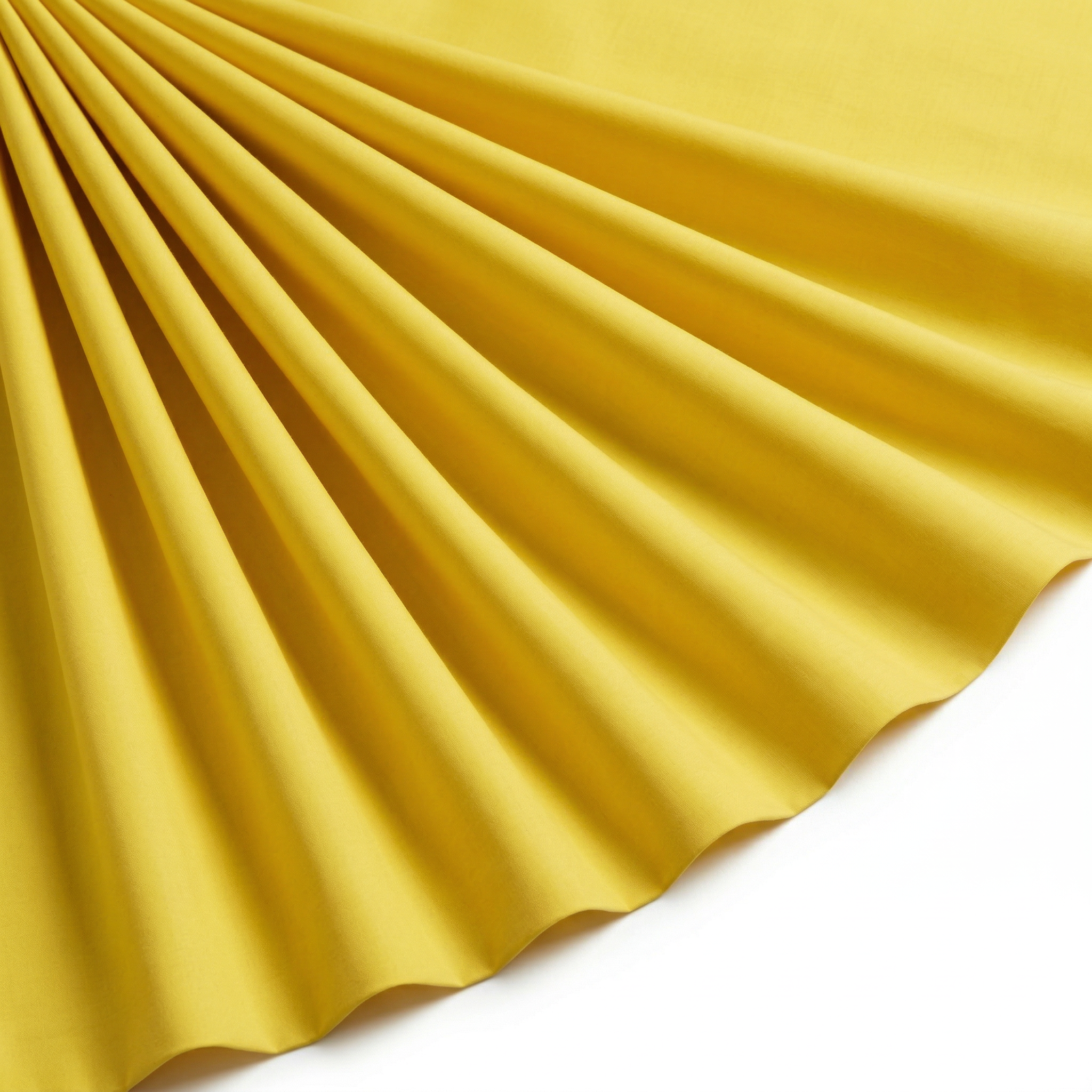 Tissu Popeline de Coton Unie Jaune