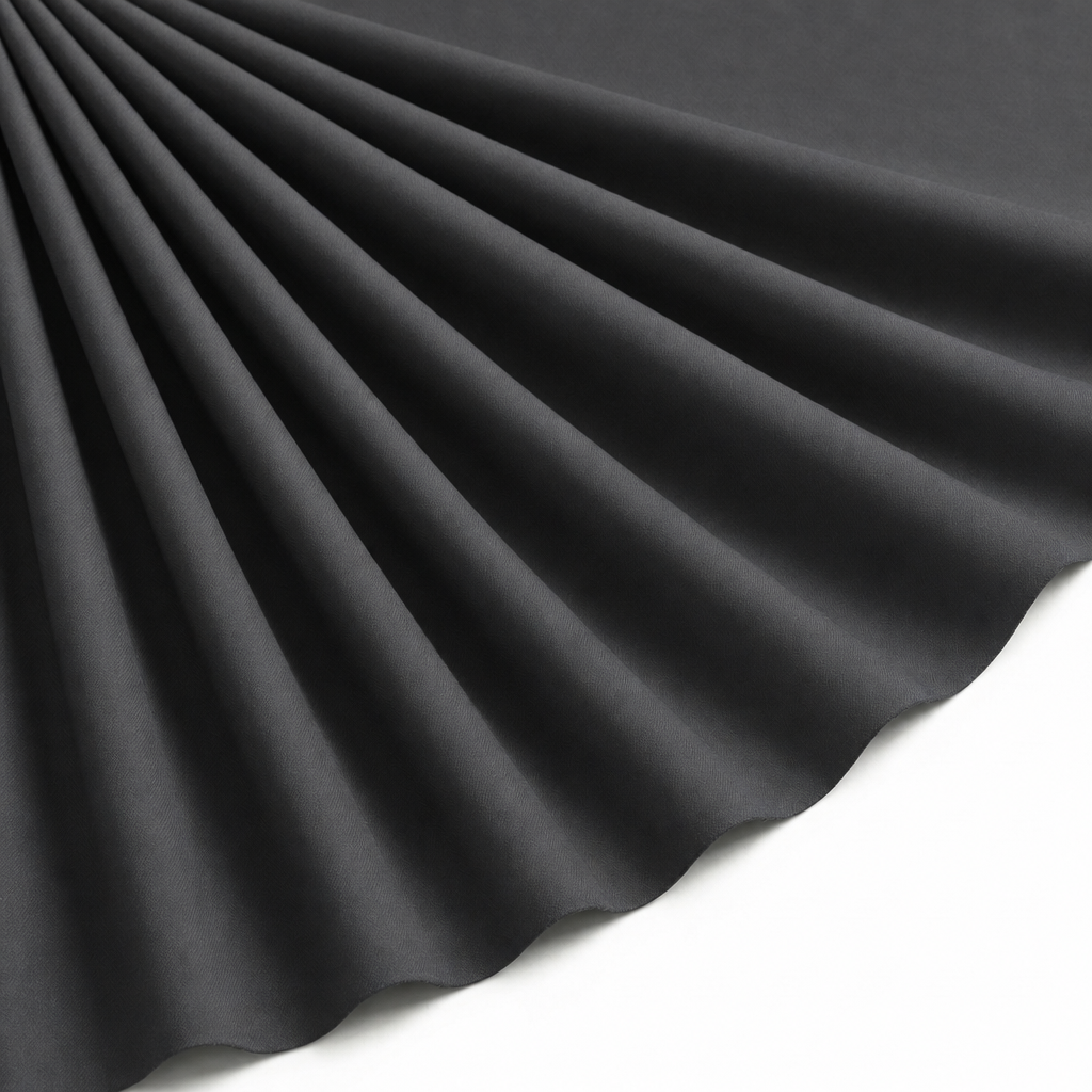 Tissu Popeline de Coton Unie Noir