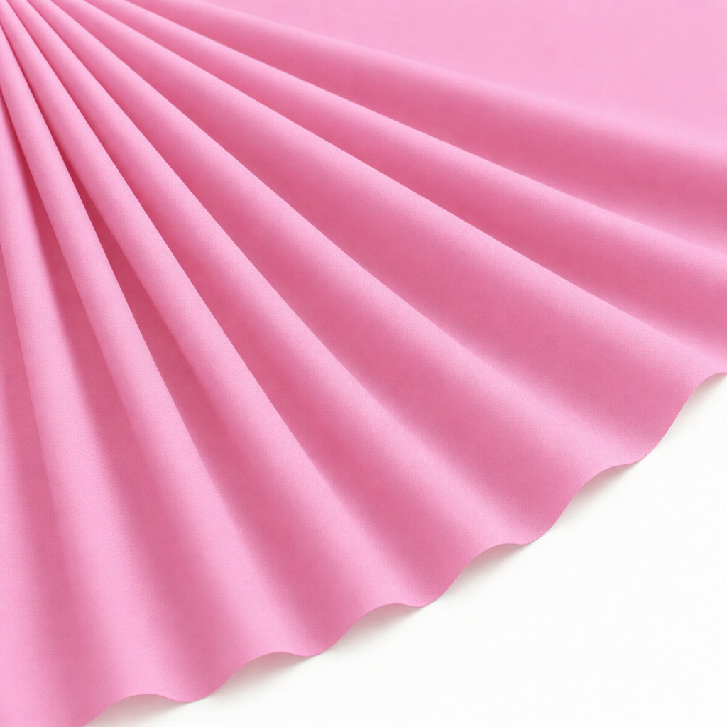 Tissu Popeline de Coton Unie Rose clair