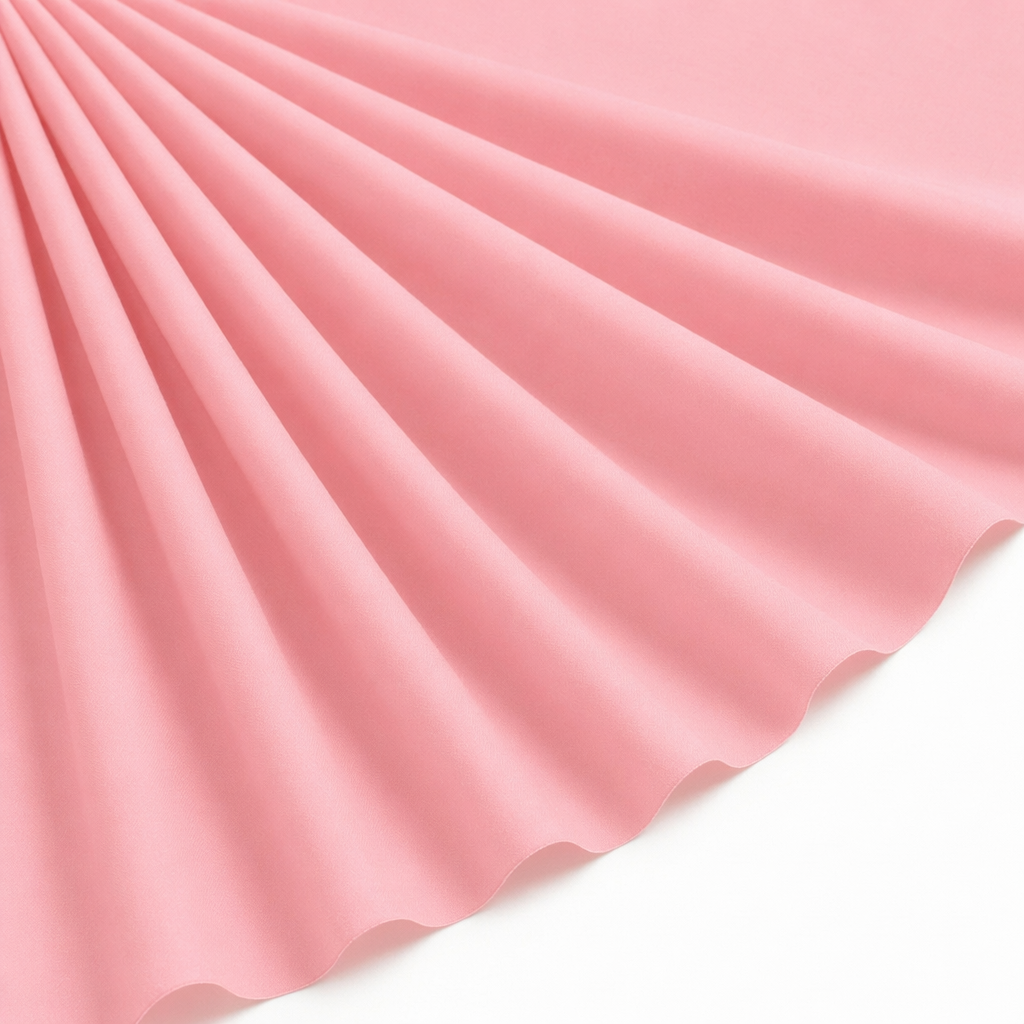 Tissu Popeline de Coton Unie Saumon