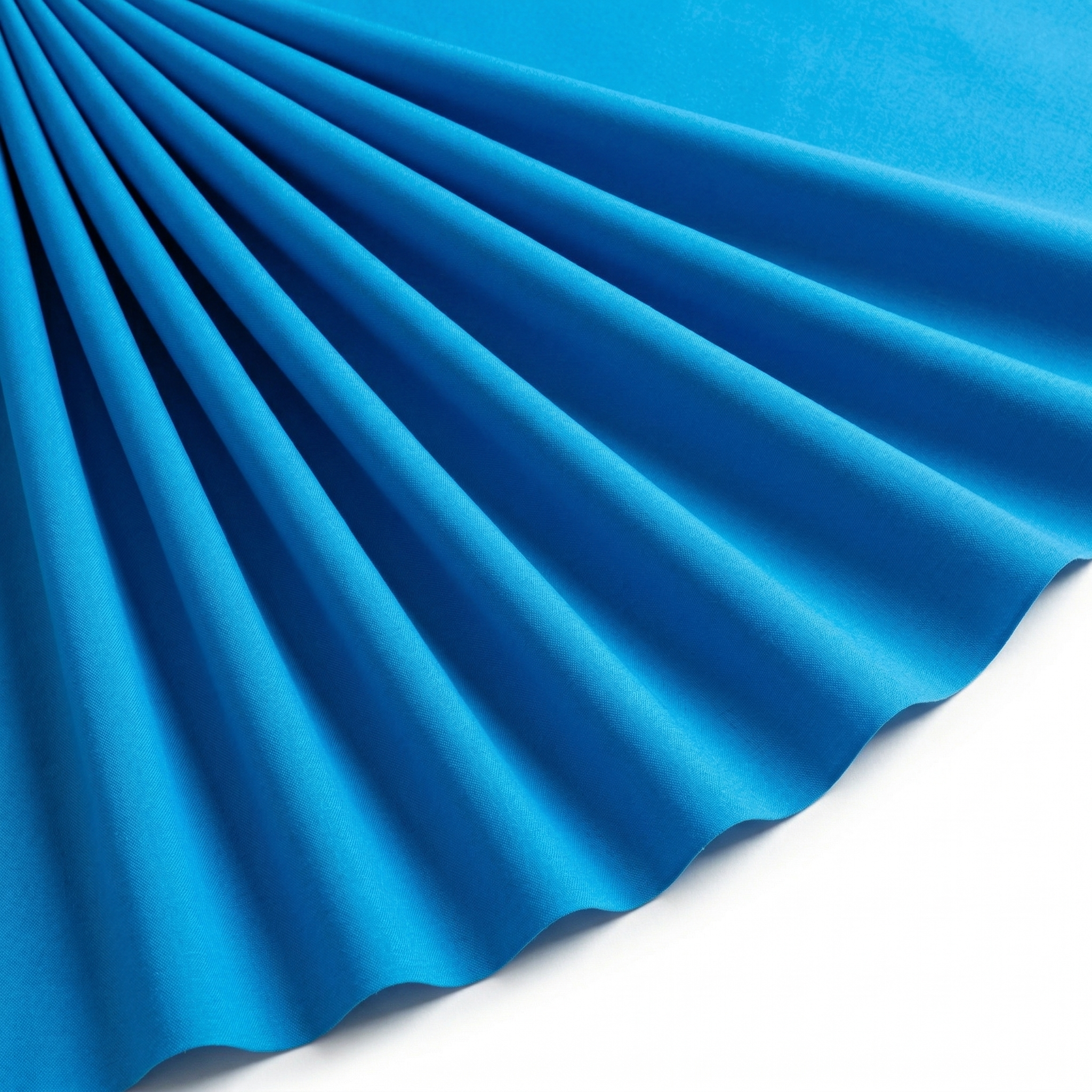 Tissu Popeline de Coton Unie Turquoise