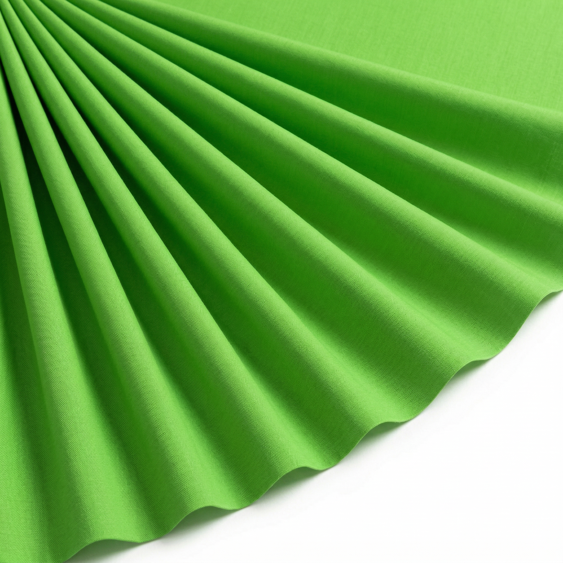 Tissu Popeline de Coton Unie Vert Anis