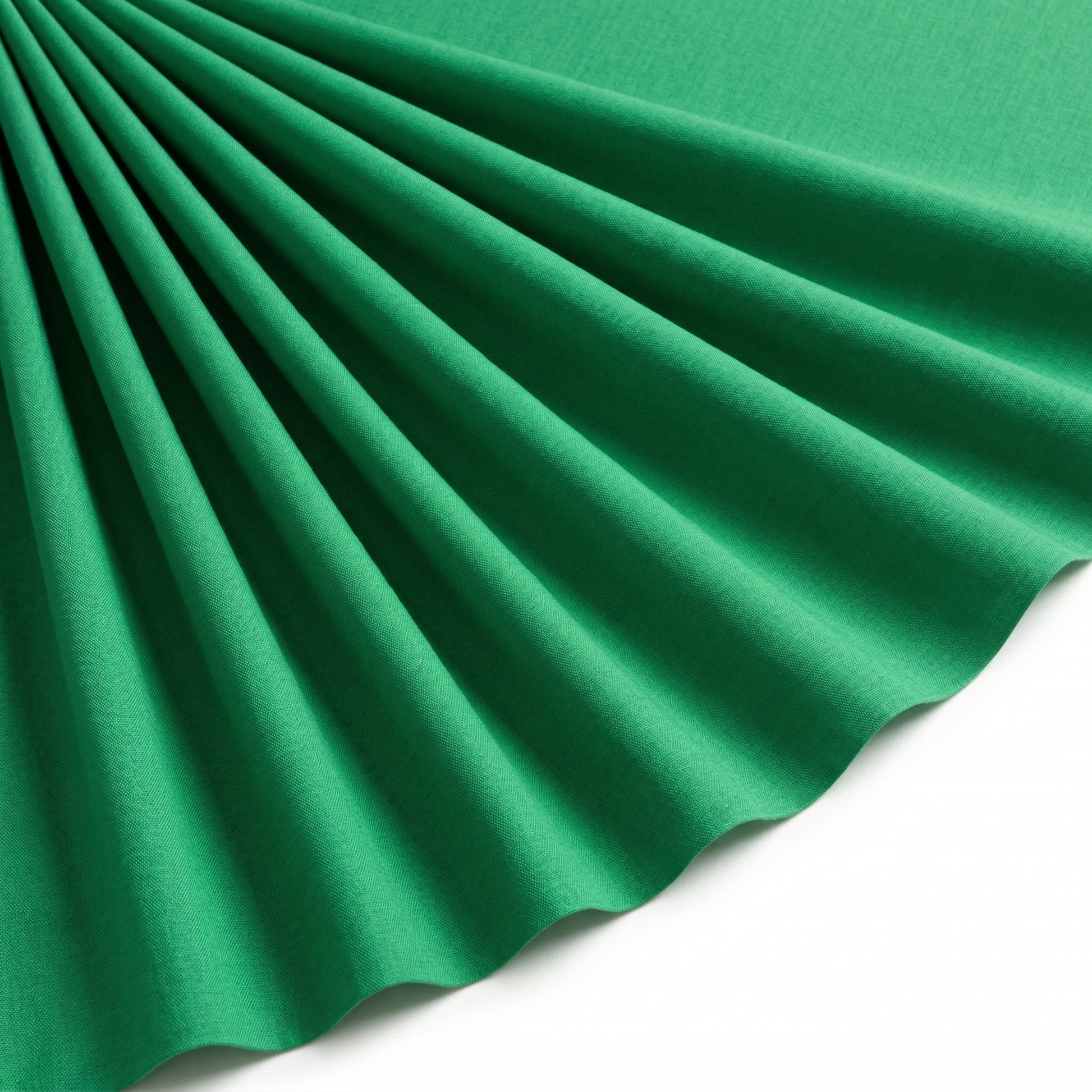 Tissu Popeline de Coton Unie Vert pomme